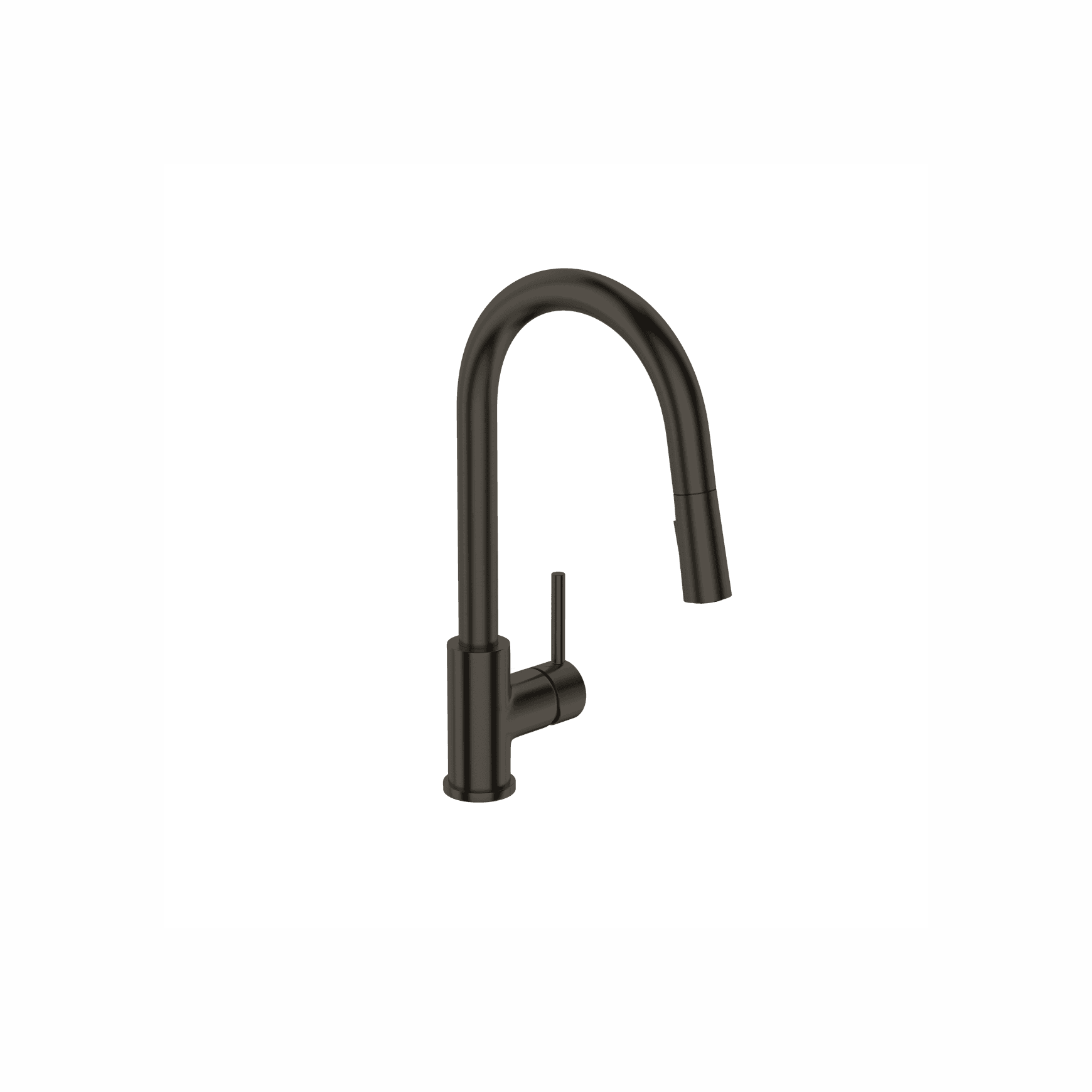 Uno Goose Neck Kitchen Mixer With Pull Out Spray