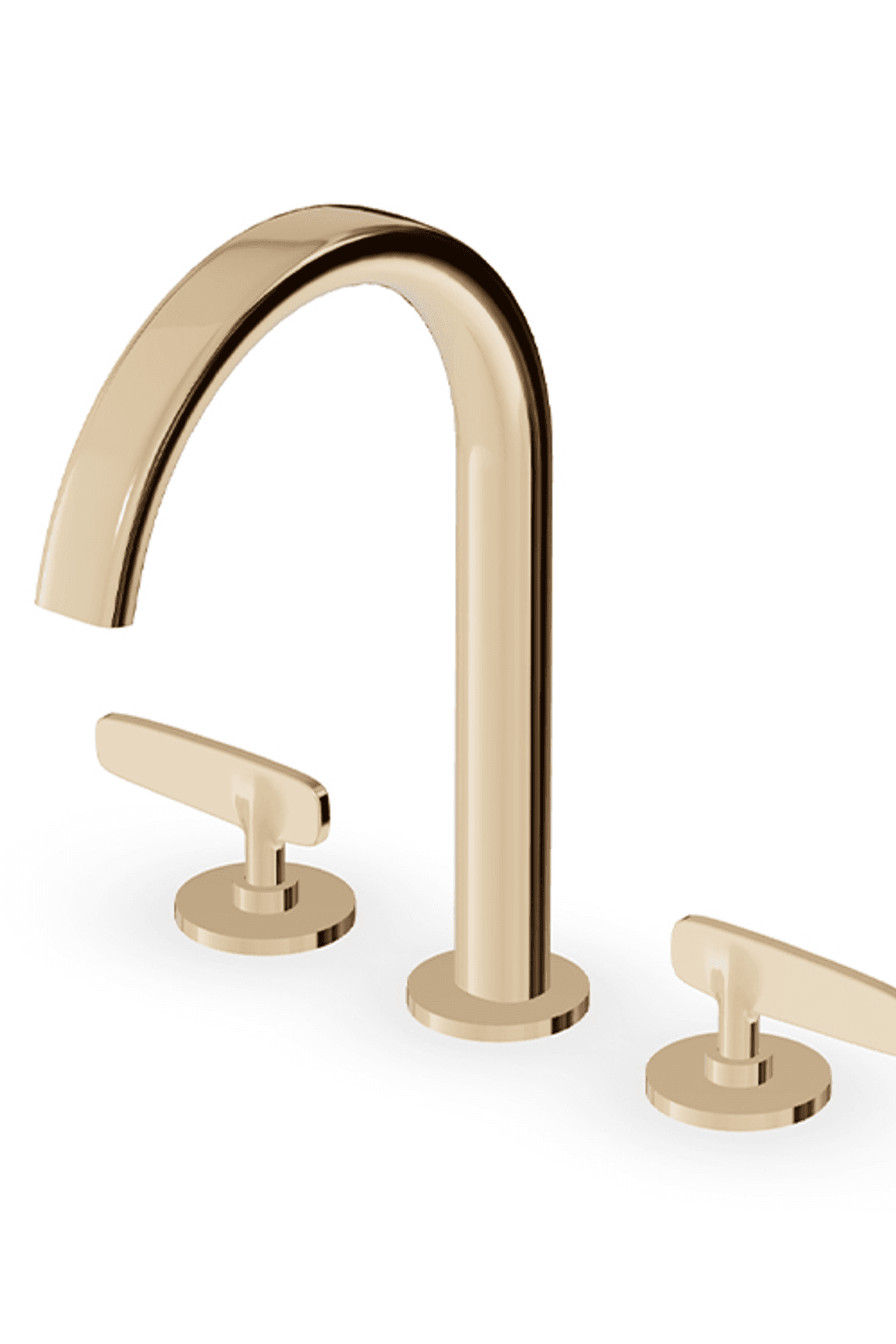 Veloce 3th Deck Mounted Basin Mixer Gooseneck Spout