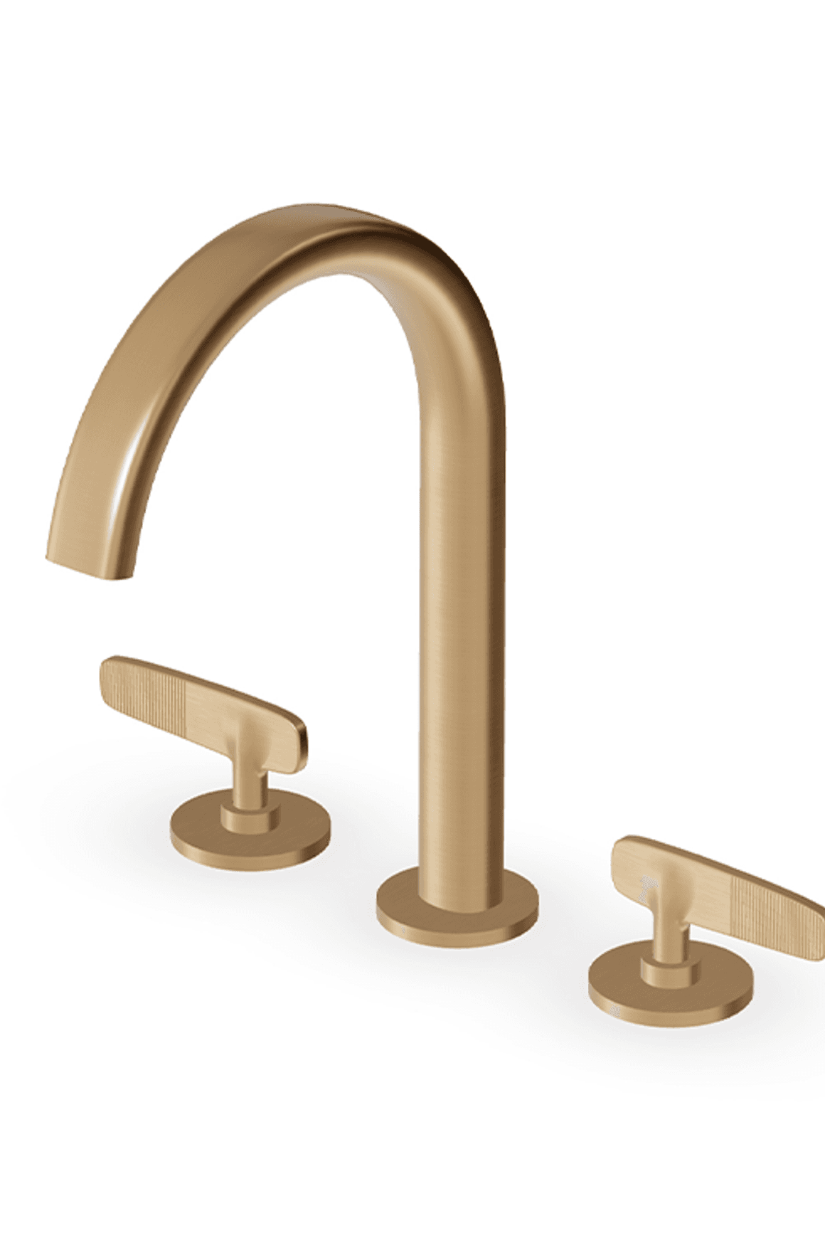 Veloce 3th Deck Mounted Basin Mixer Gooseneck Spout