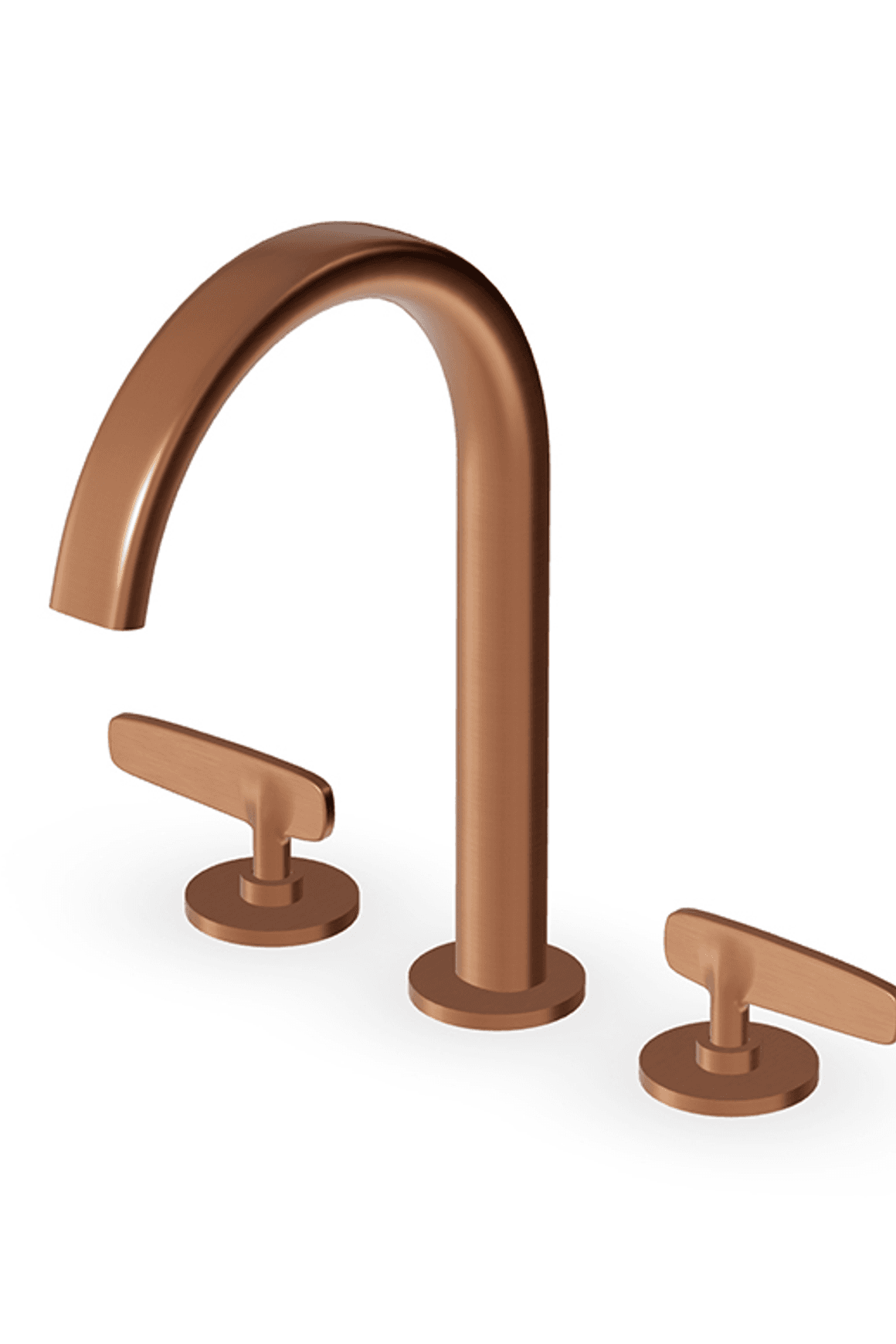 Veloce 3th Deck Mounted Basin Mixer Gooseneck Spout