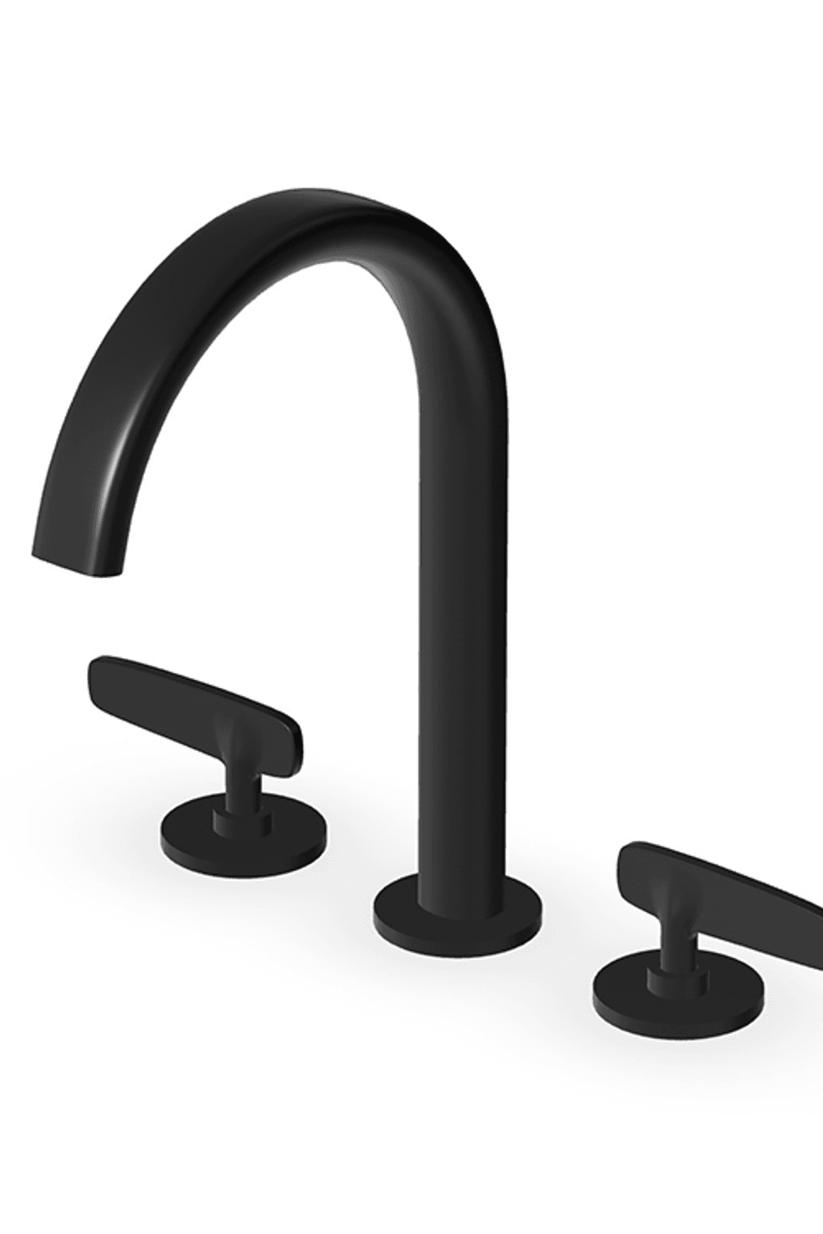 Veloce 3th Deck Mounted Basin Mixer Gooseneck Spout