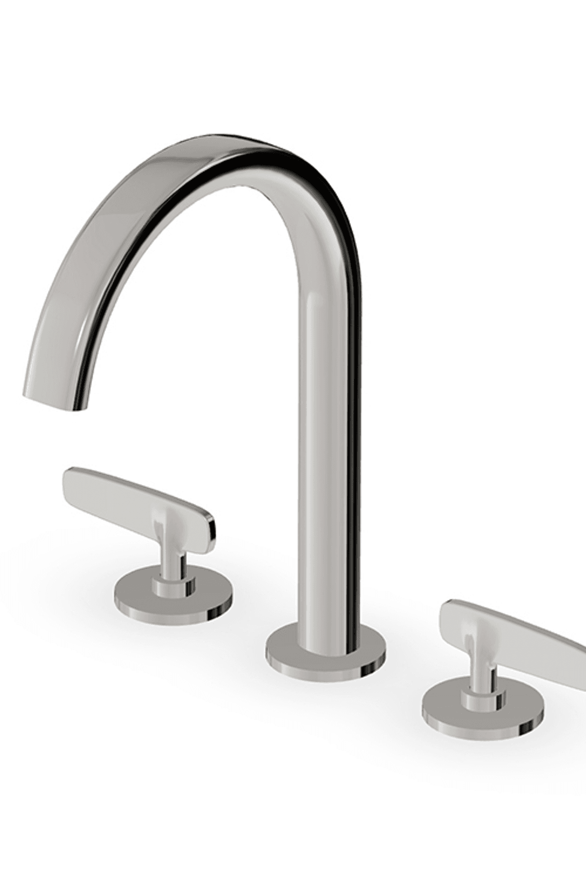 Veloce 3th Deck Mounted Basin Mixer Gooseneck Spout