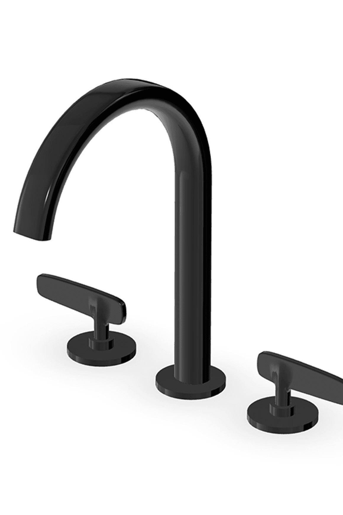 Veloce 3th Deck Mounted Basin Mixer Gooseneck Spout