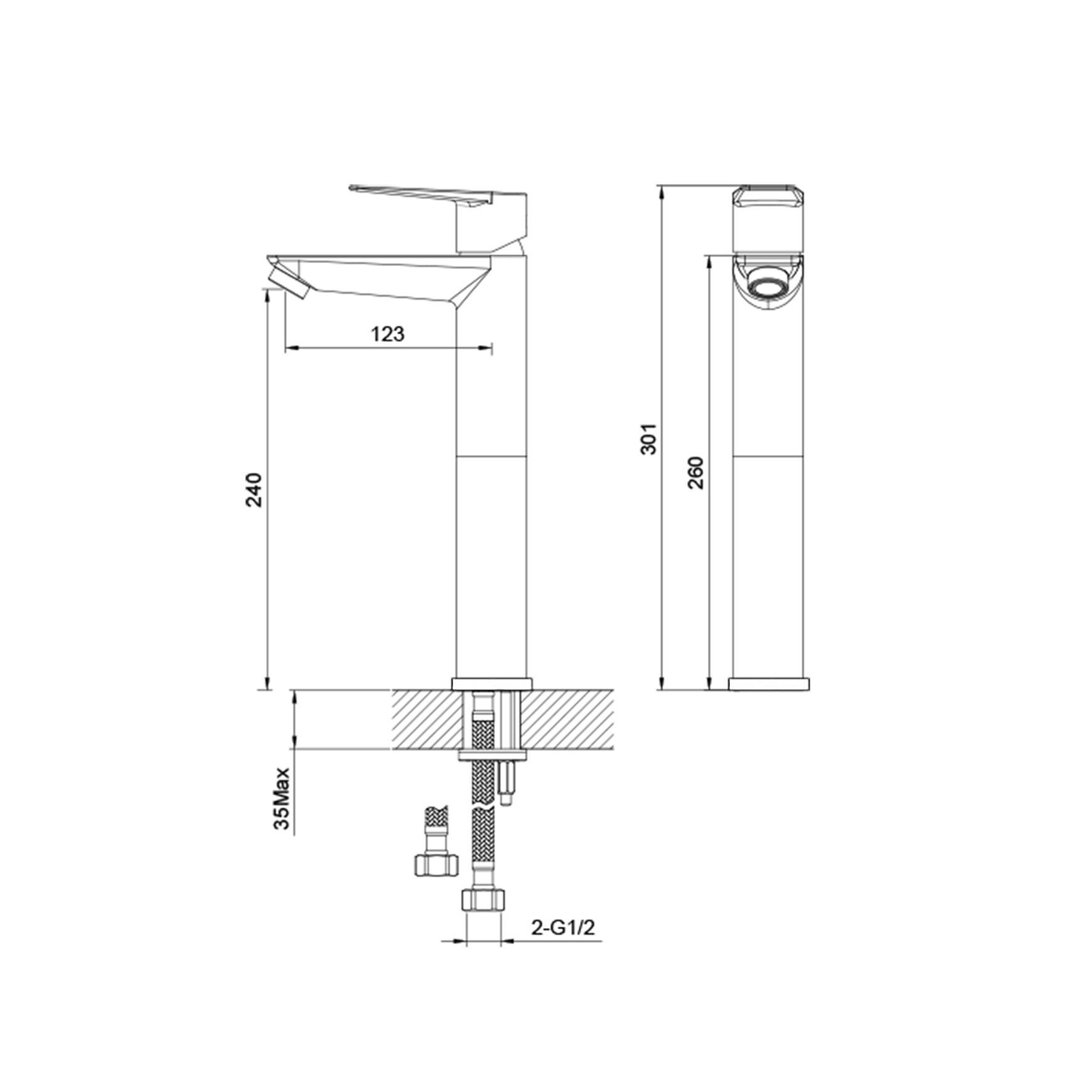 Olympia High Rise Basin Mixer