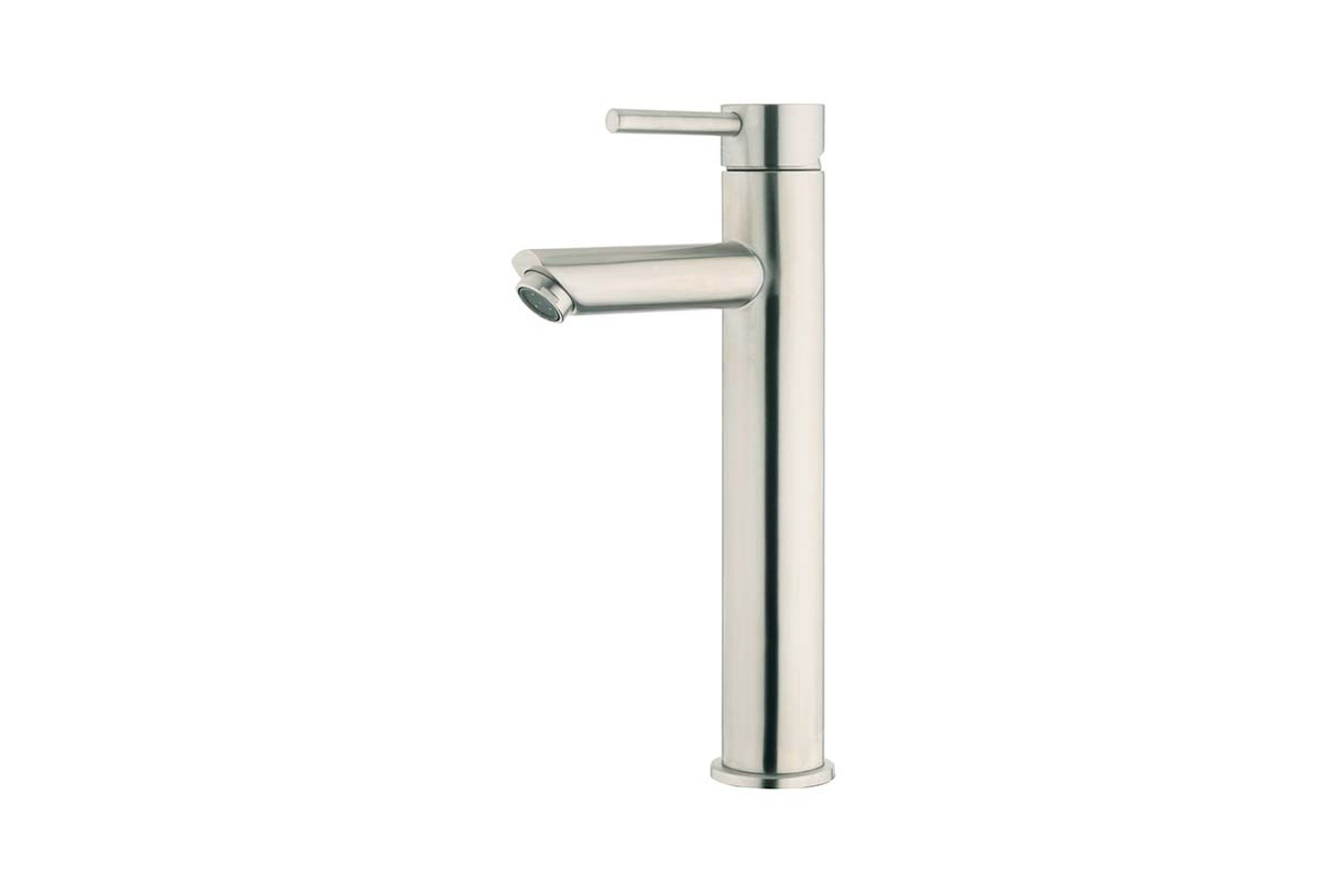 Stainless Minimal High Rise Basin Mixer
