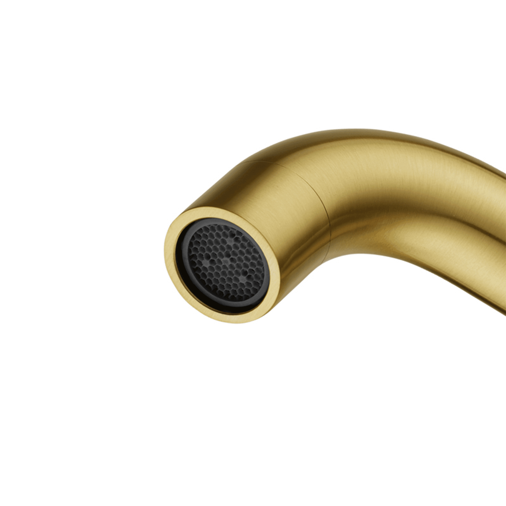 Lucid Pin Wall Spout Brushed Brass