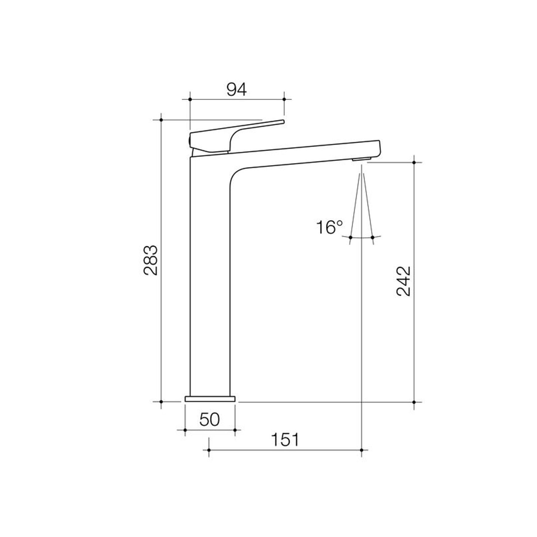 Waipori MK2 Hi Rise Basin Mixer 6 Star - Lead Free
