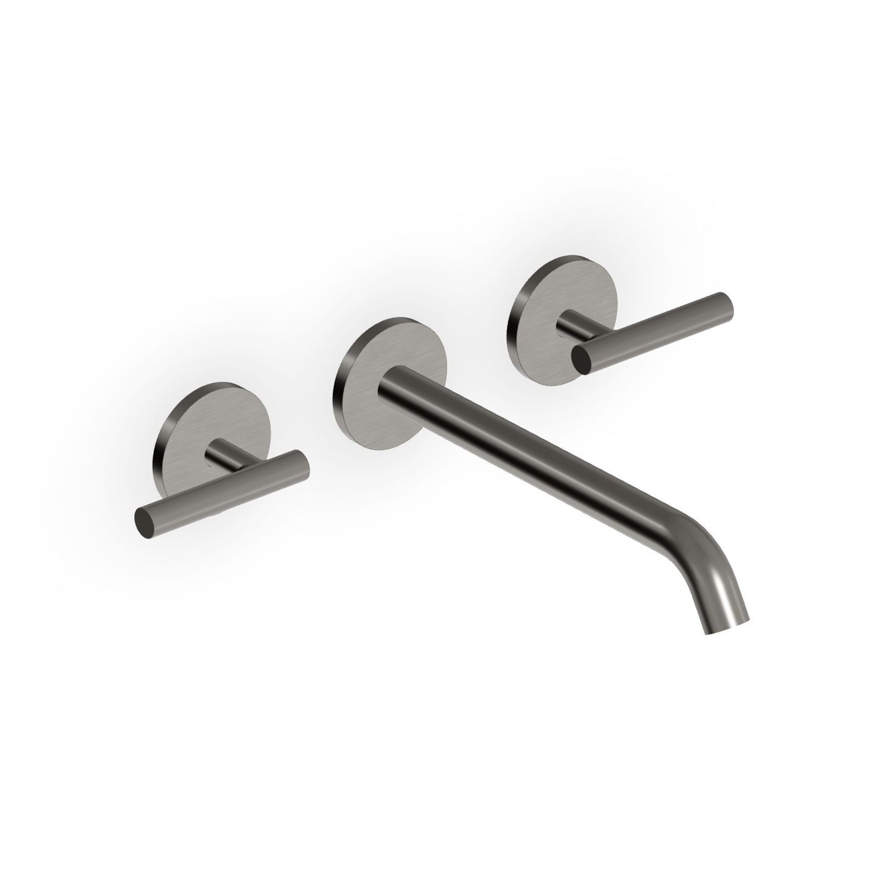 Pan S 3 Tap Hole Wall Mounted Basin Mixer 220mm
