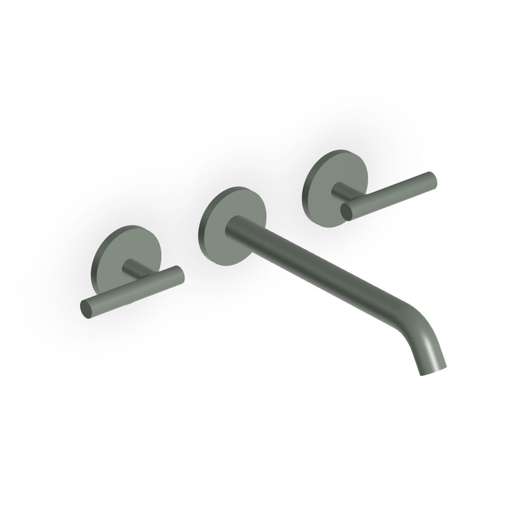 Pan S 3 Tap Hole Wall Mounted Basin Mixer 220mm