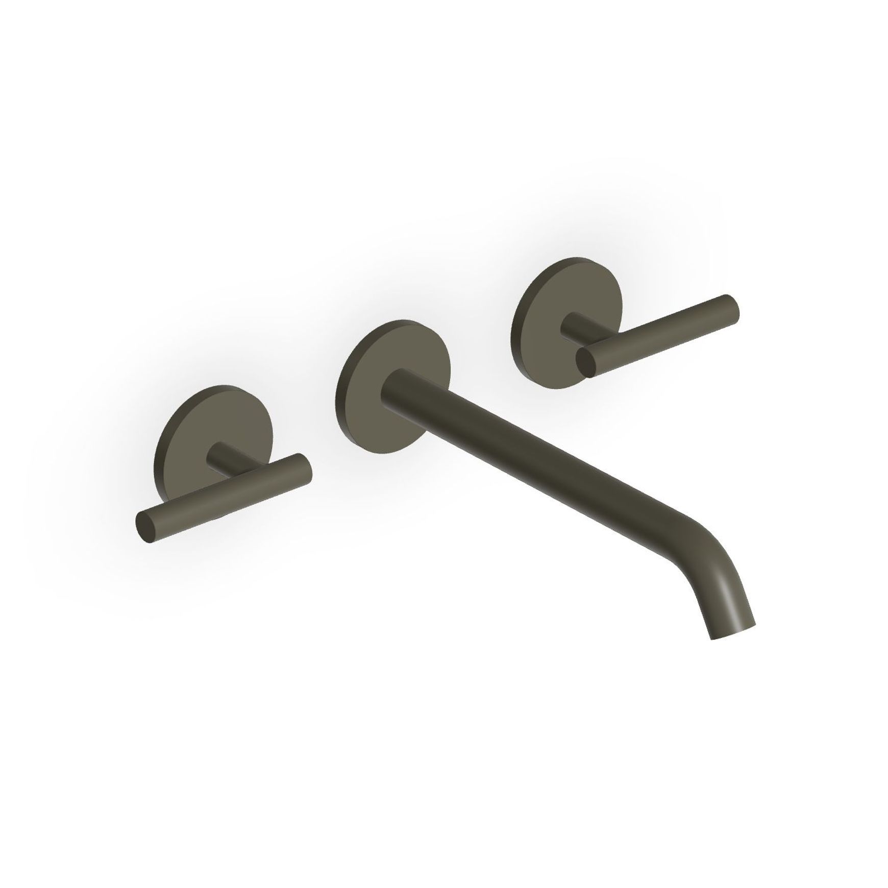 Pan S 3 Tap Hole Wall Mounted Basin Mixer 220mm