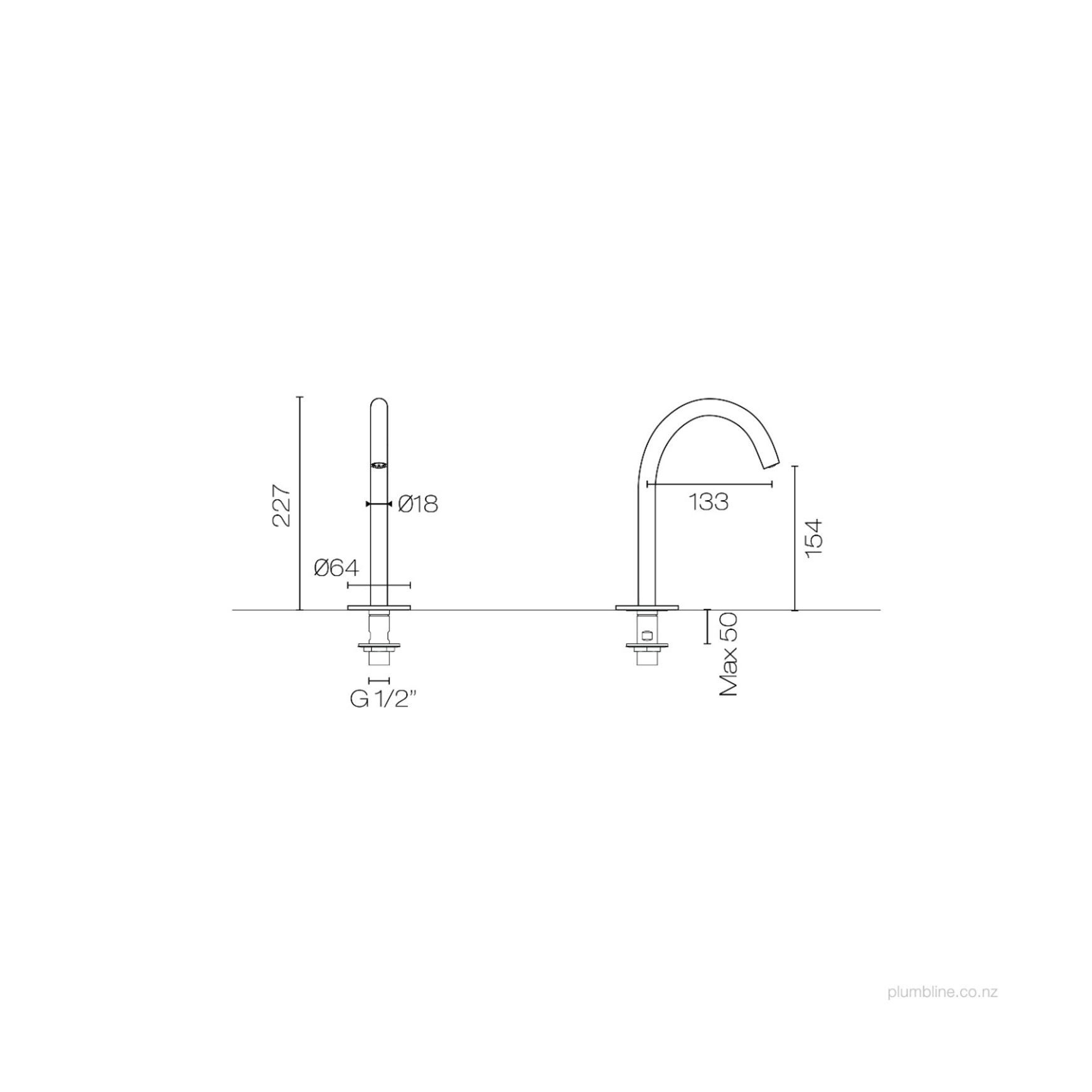 Buddy Round Deck Mount Small Spout