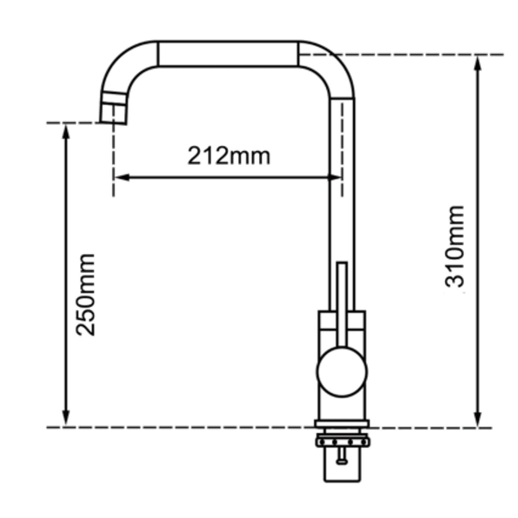 Standard Kitchen Mixer Matte Black