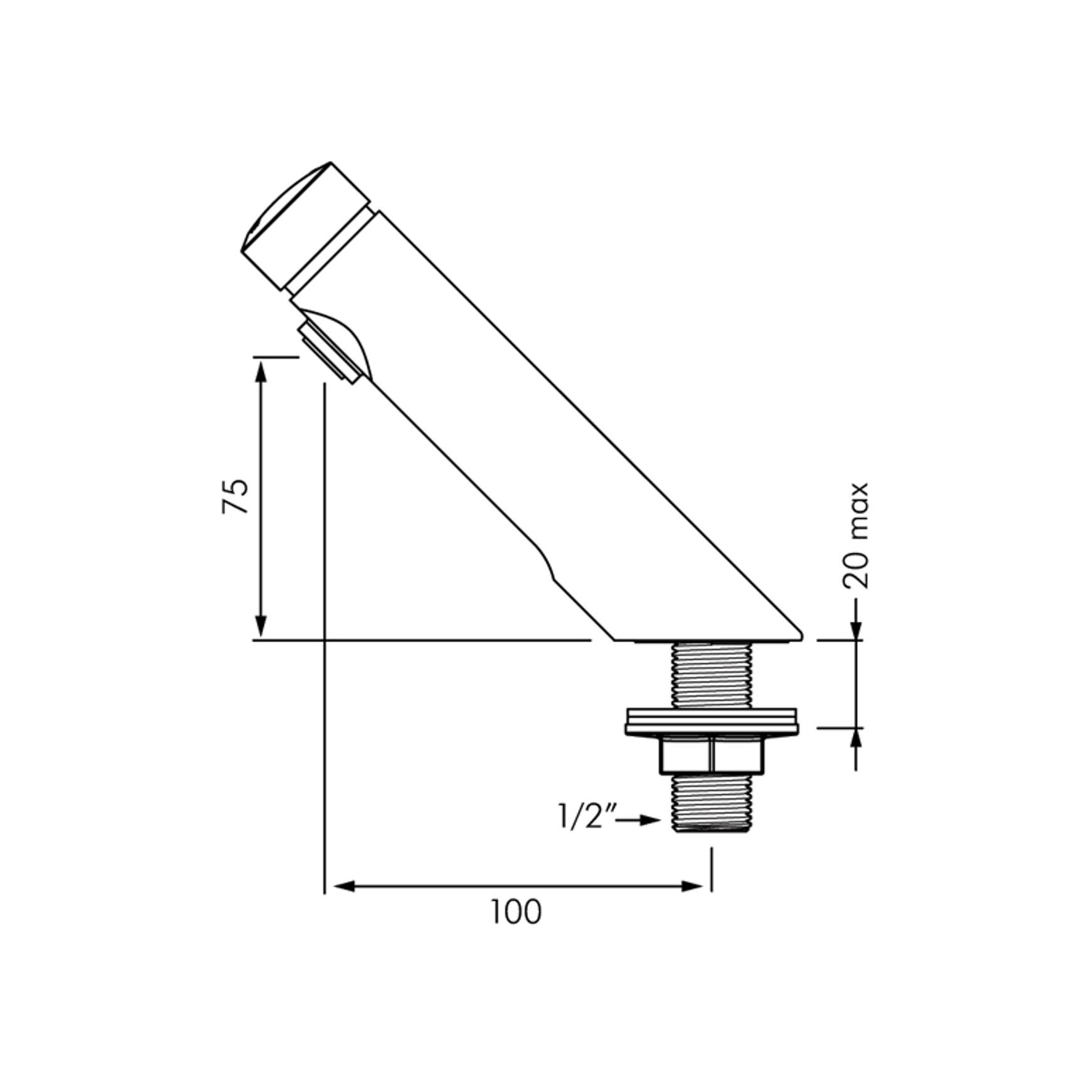 Delabie Temposoft 2 Time Flow Basin Tap