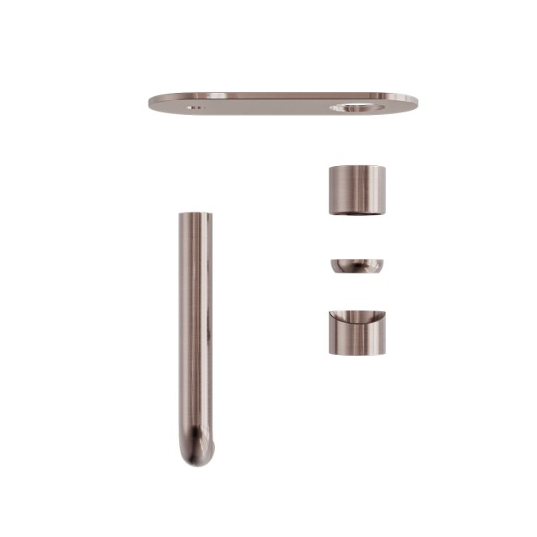 Zen SS316L Wall Basin/Bath Mixer 185mm Spout Trim Kits | Brushed Bronze