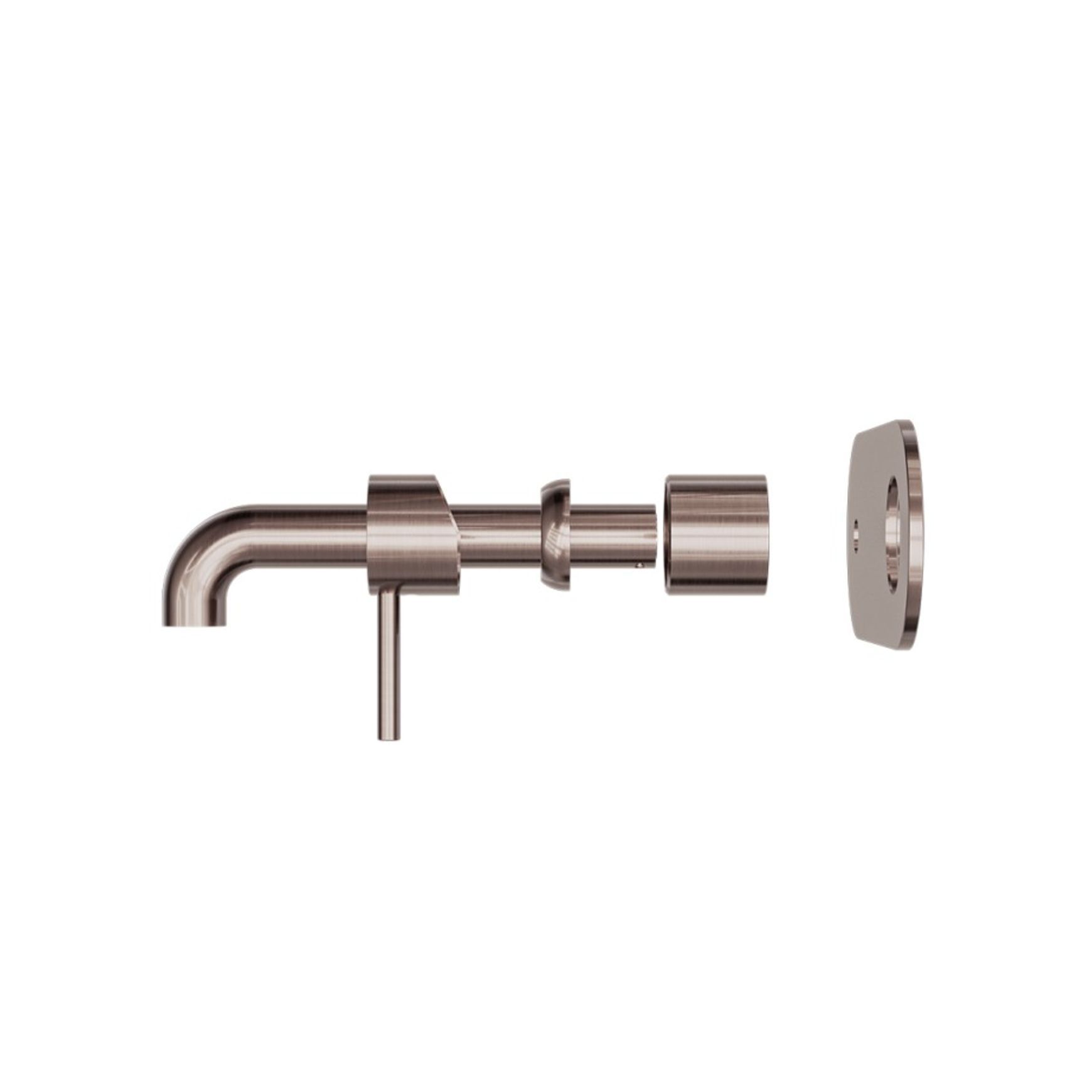 Zen SS316L Wall Basin/Bath Mixer 230mm Spout Trim Kits | Brushed Bronze