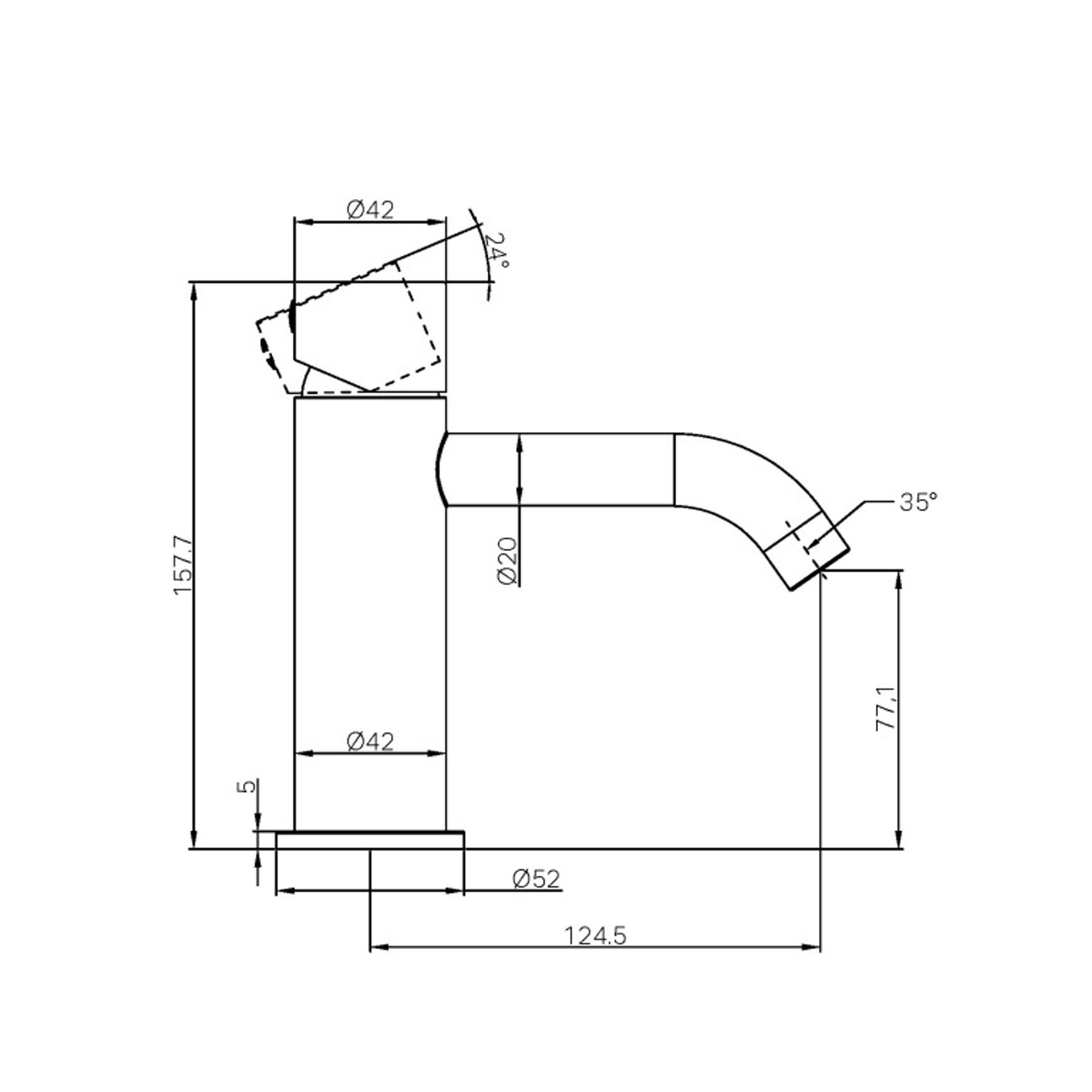 Zen SS316L Basin Mixer Handless | Brushed Bronze