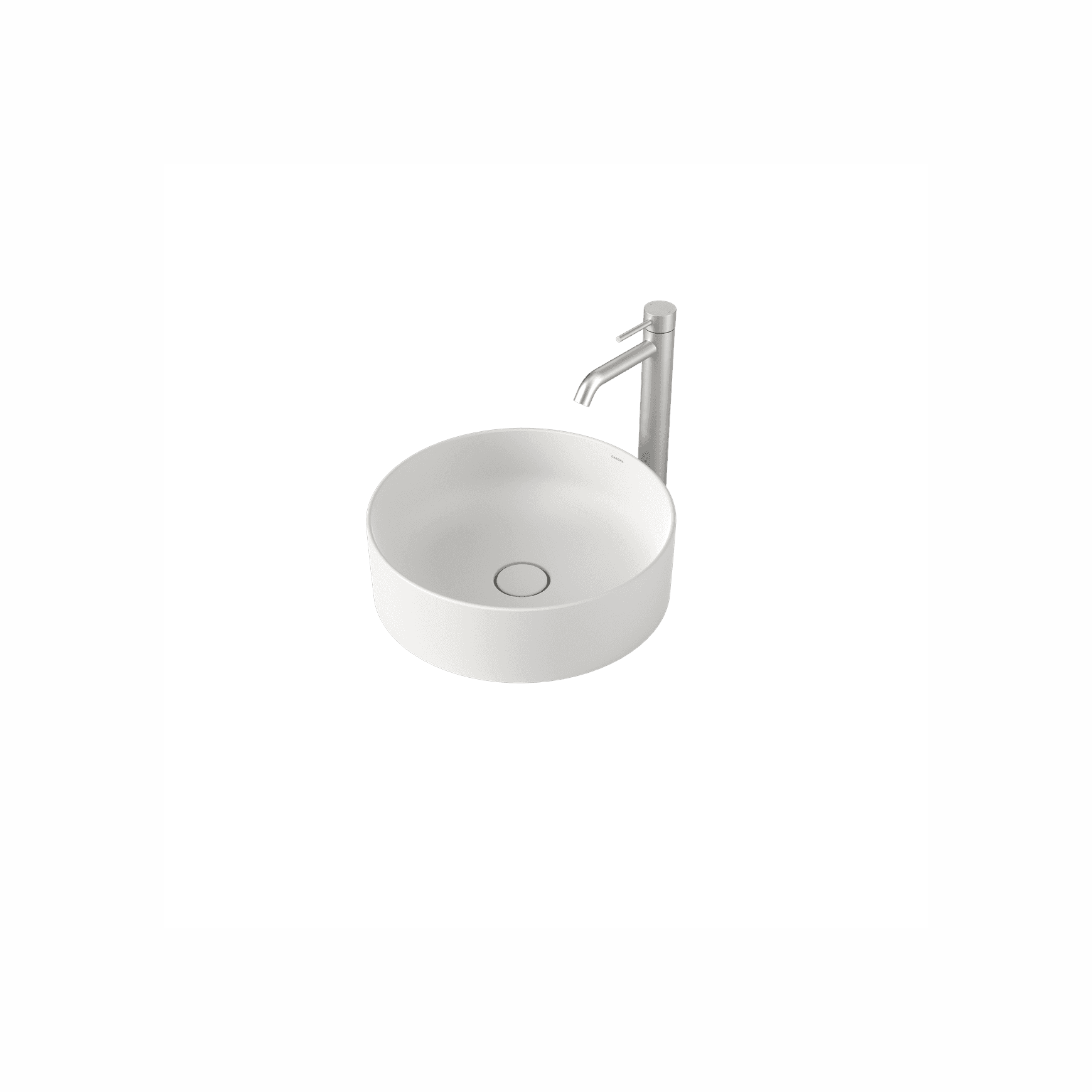 Liano II 400mm Round Above Counter Basin - Matte White