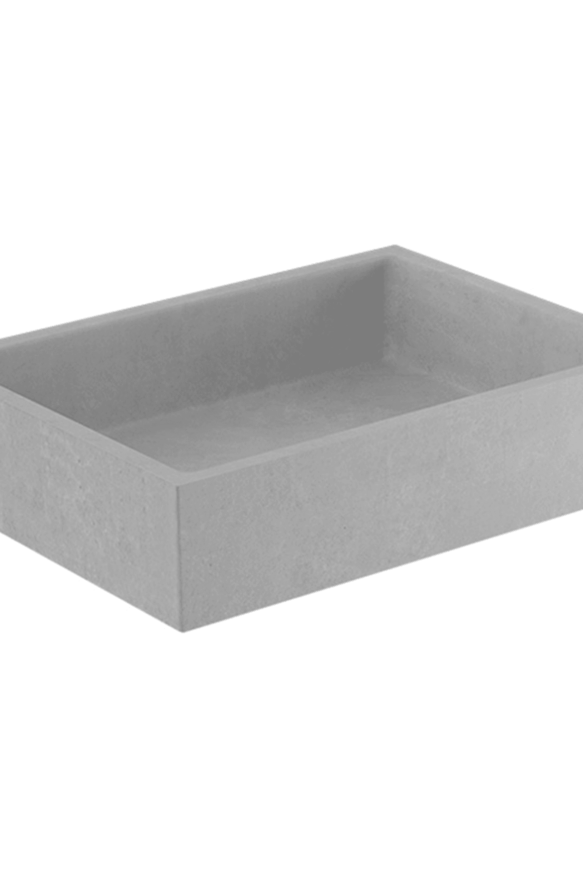 Elementi Bare Concrete Square Vessel Basin