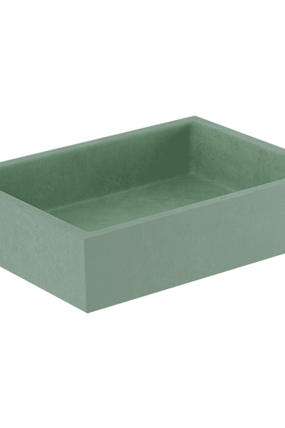 Elementi Bare Concrete Square Vessel Basin