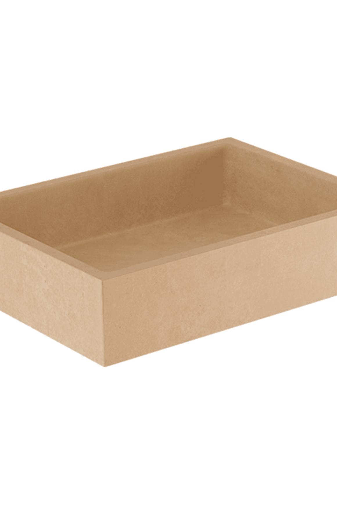 Elementi Bare Concrete Square Vessel Basin