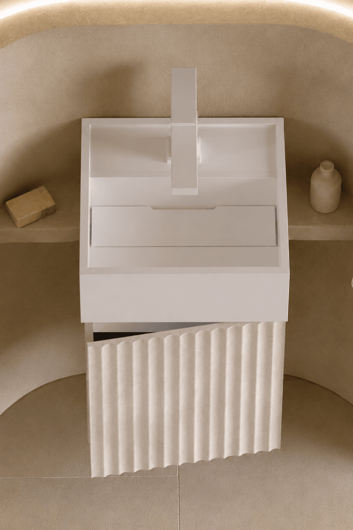 Desert Rock Wall Hung Vanity and Basin - DRV019