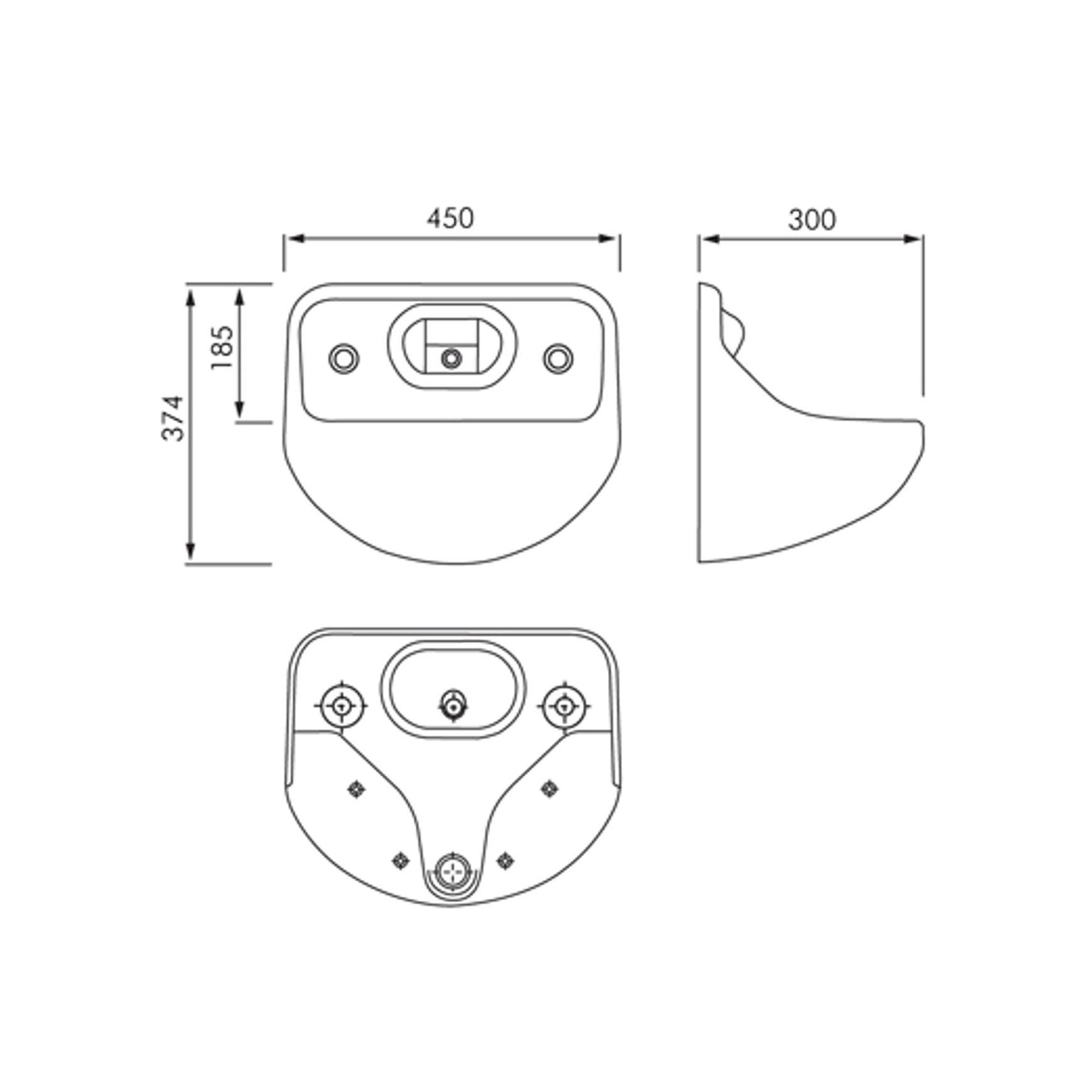 KWC Franke High Security Integrated Basin dimensions