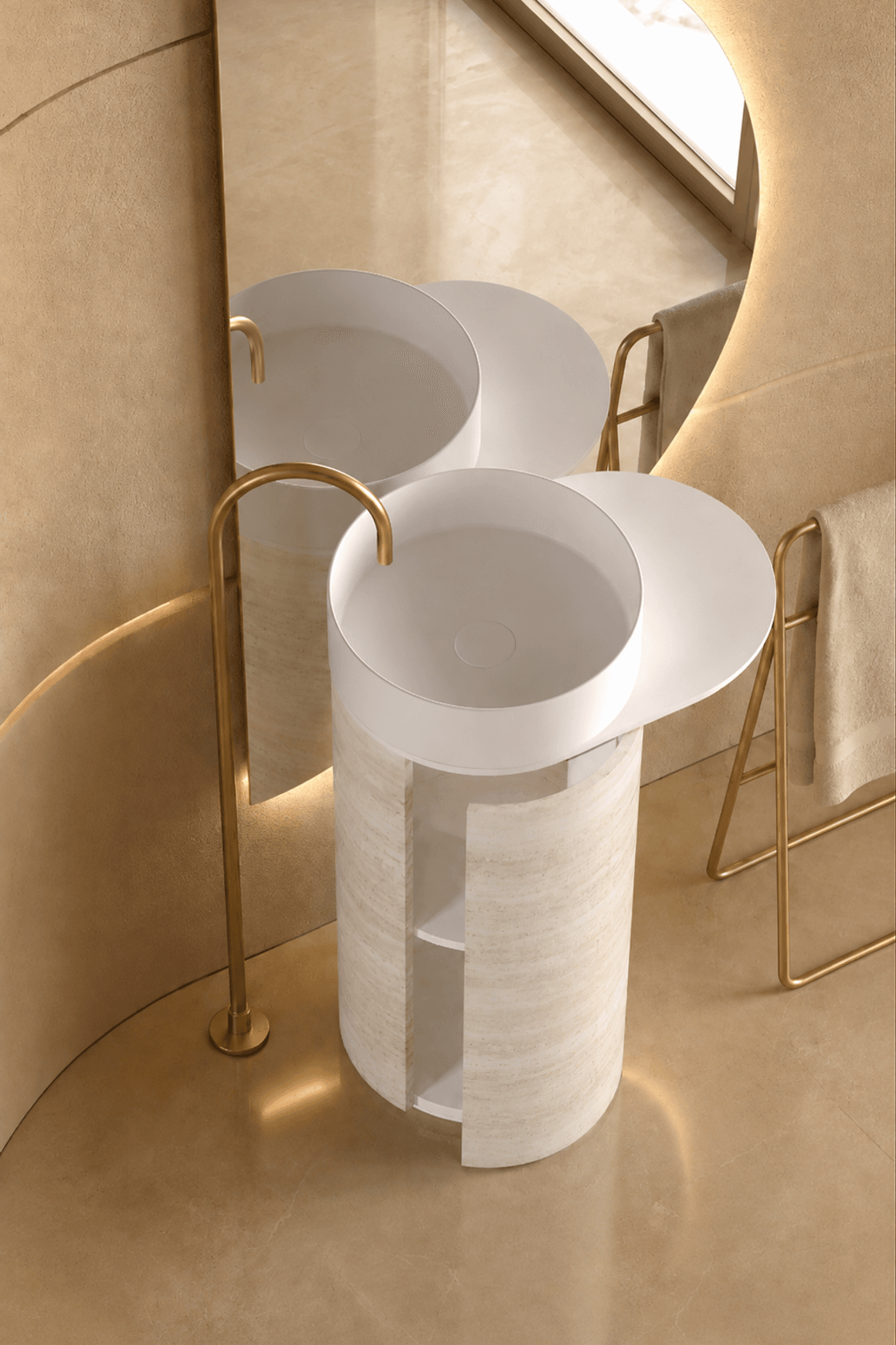 Desert Rock Free Standing Pedestal Basin - DRV002