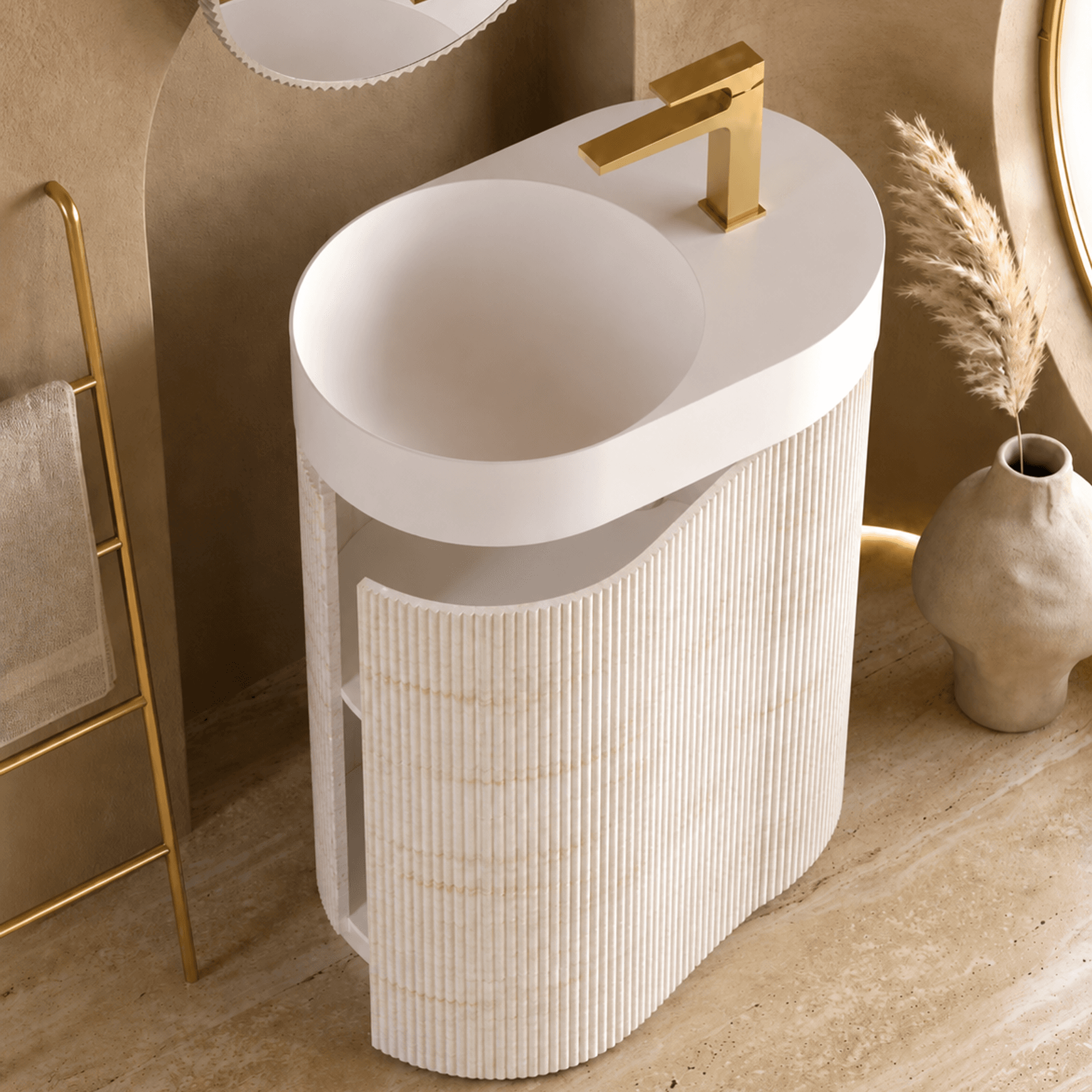Desert Rock Free Standing Vanity and Basin - DRV003