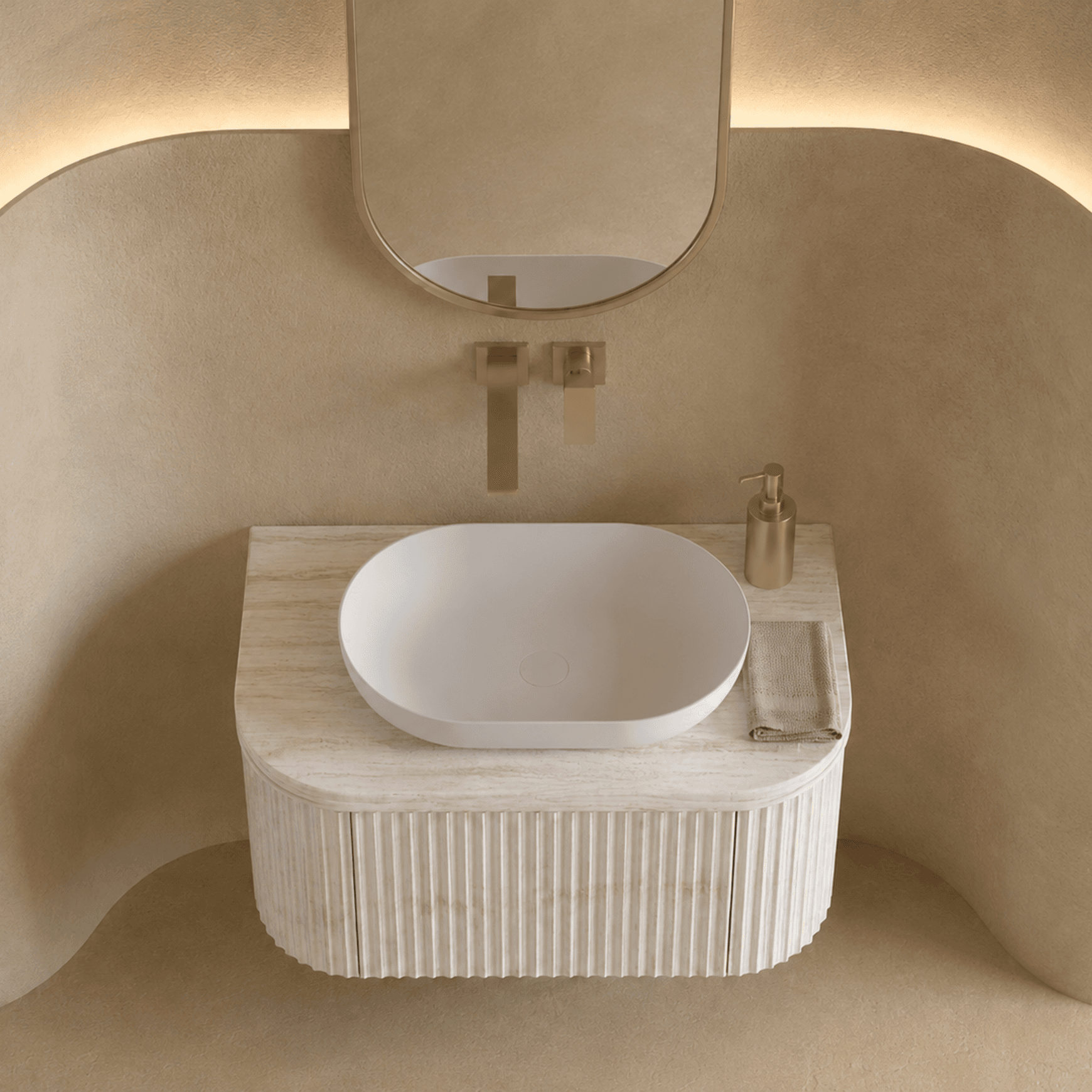 Desert Rock Vanity With Countertop Basin - DRV013