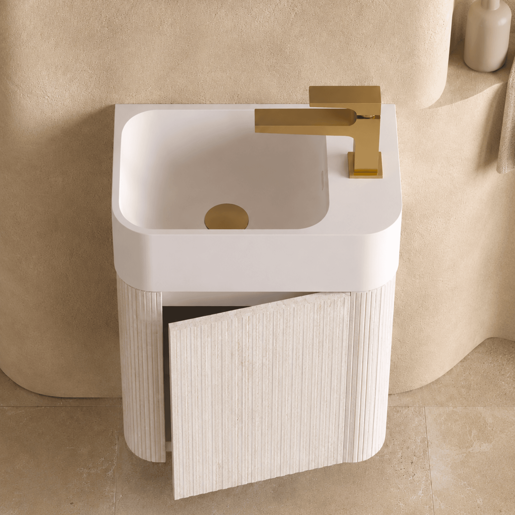 Desert Rock Wall Hung Vanity and Basin - DRV018
