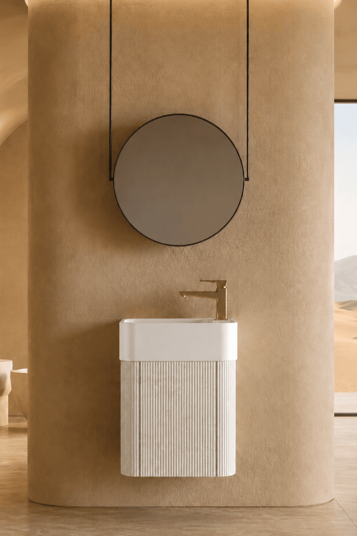 Desert Rock Wall Hung Vanity and Basin - DRV018
