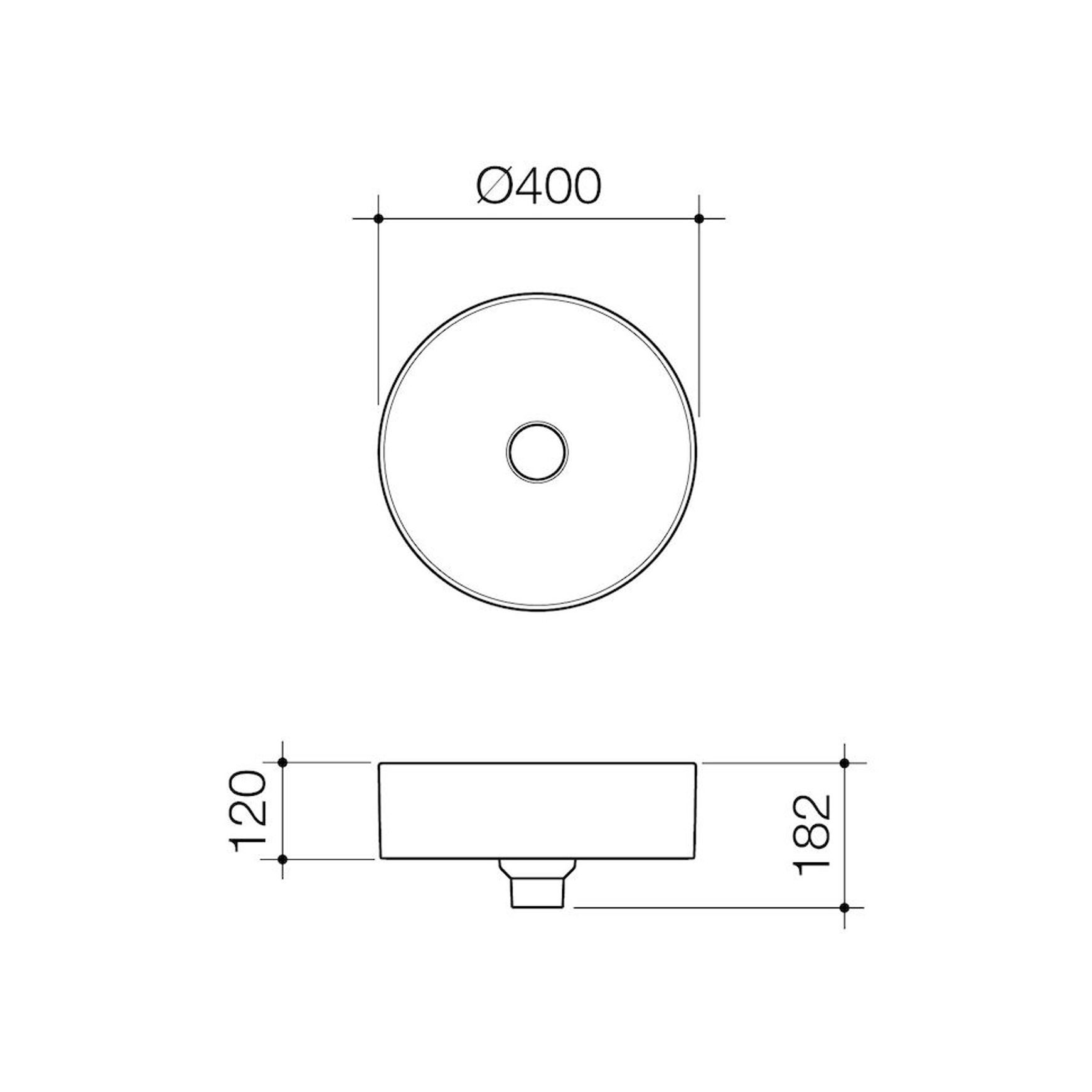 Liano II 400mm Round Above Counter Basin -Matte Speckle