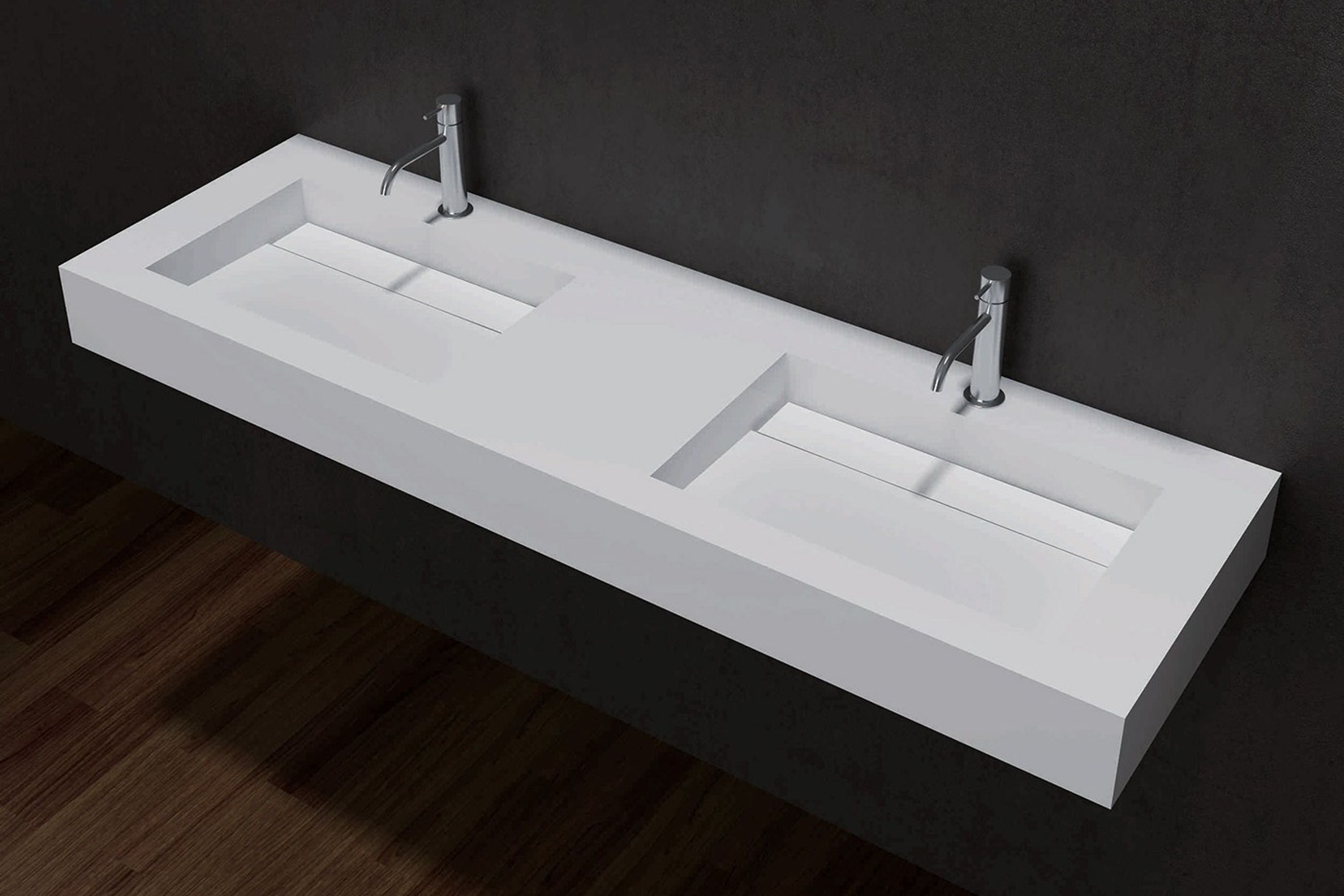 Facile 1500 Double Wall Hung Basin - Bathroom Vanity