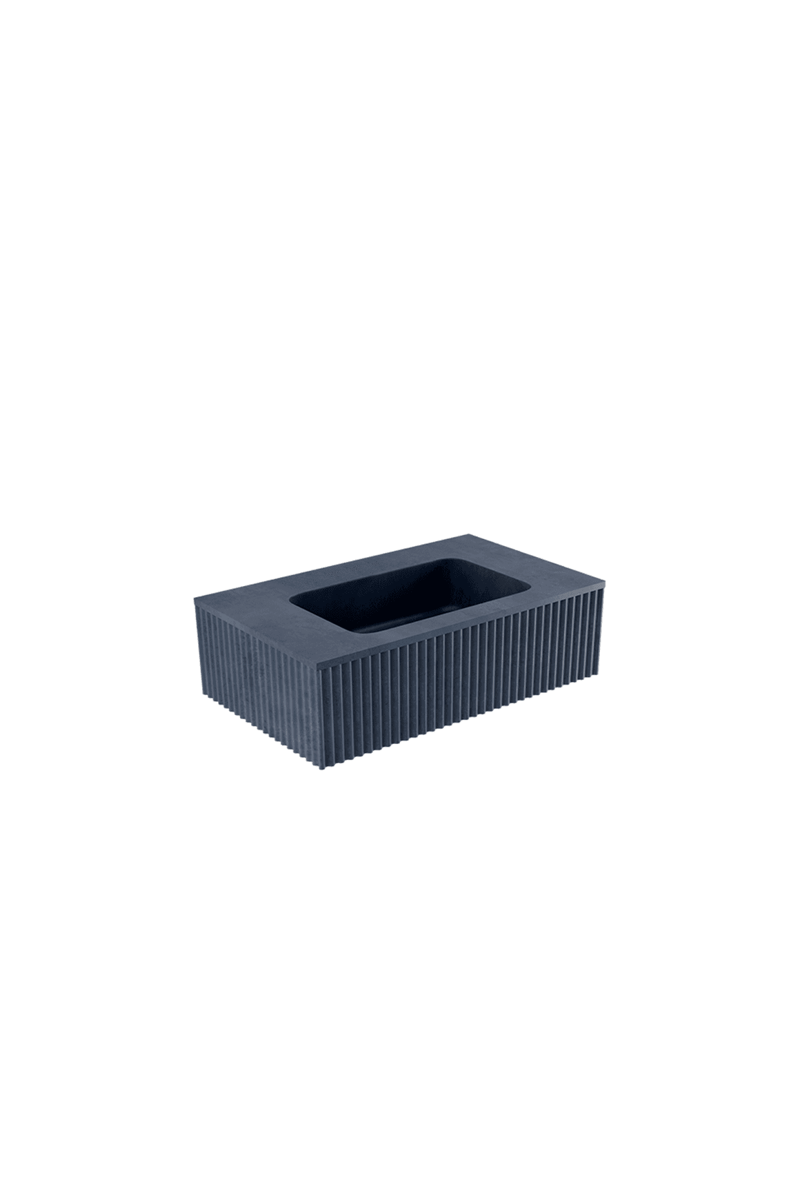 BARE Concrete Fluted Wall Basin 755mm