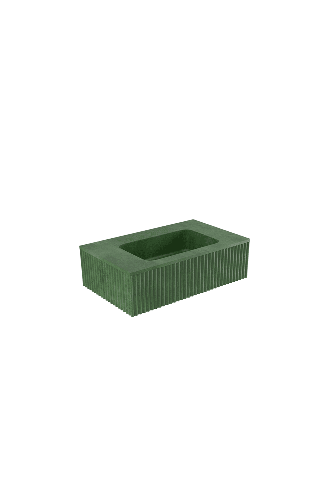 BARE Concrete Fluted Wall Basin 755mm