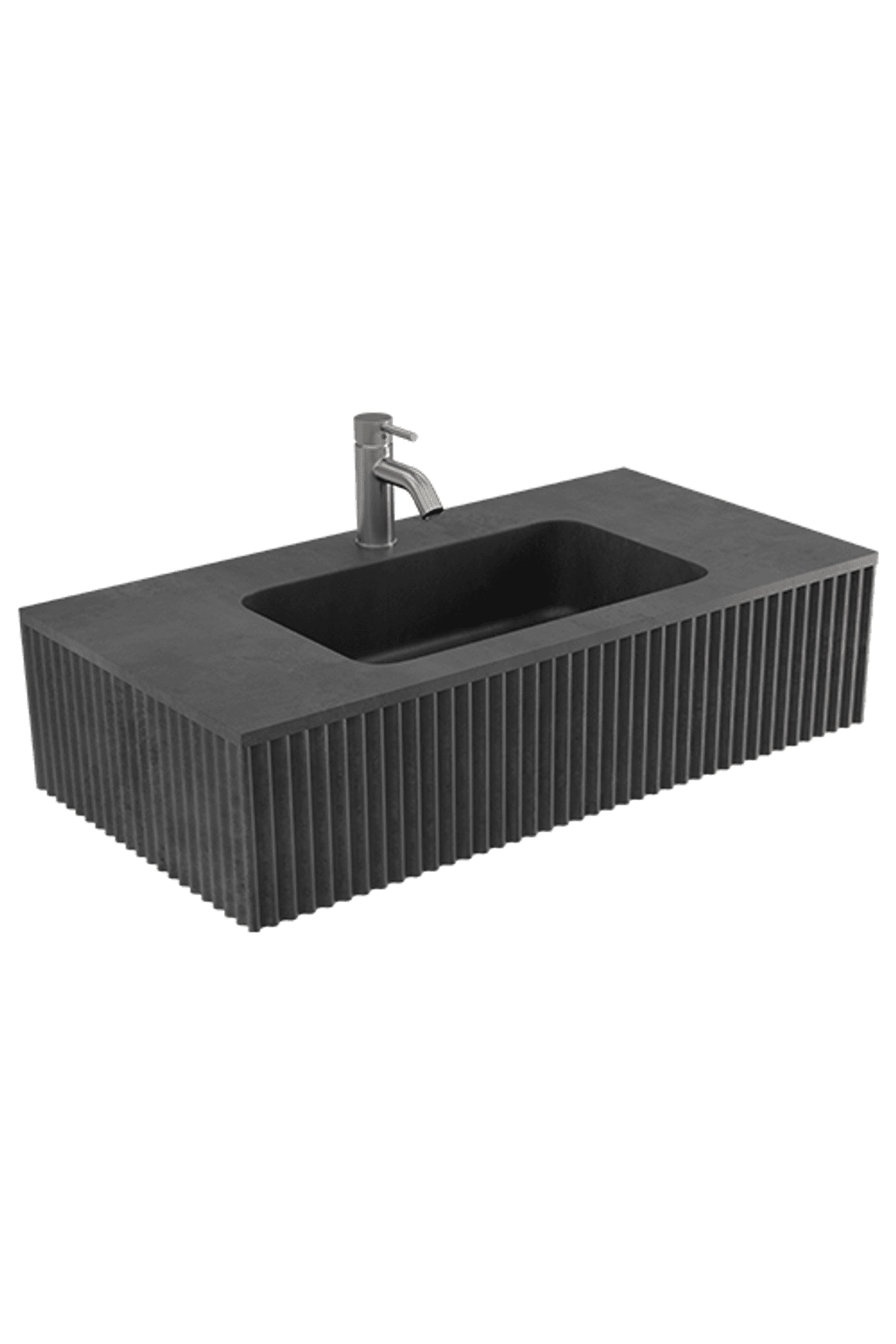 Bare Fluted Wall Basin
