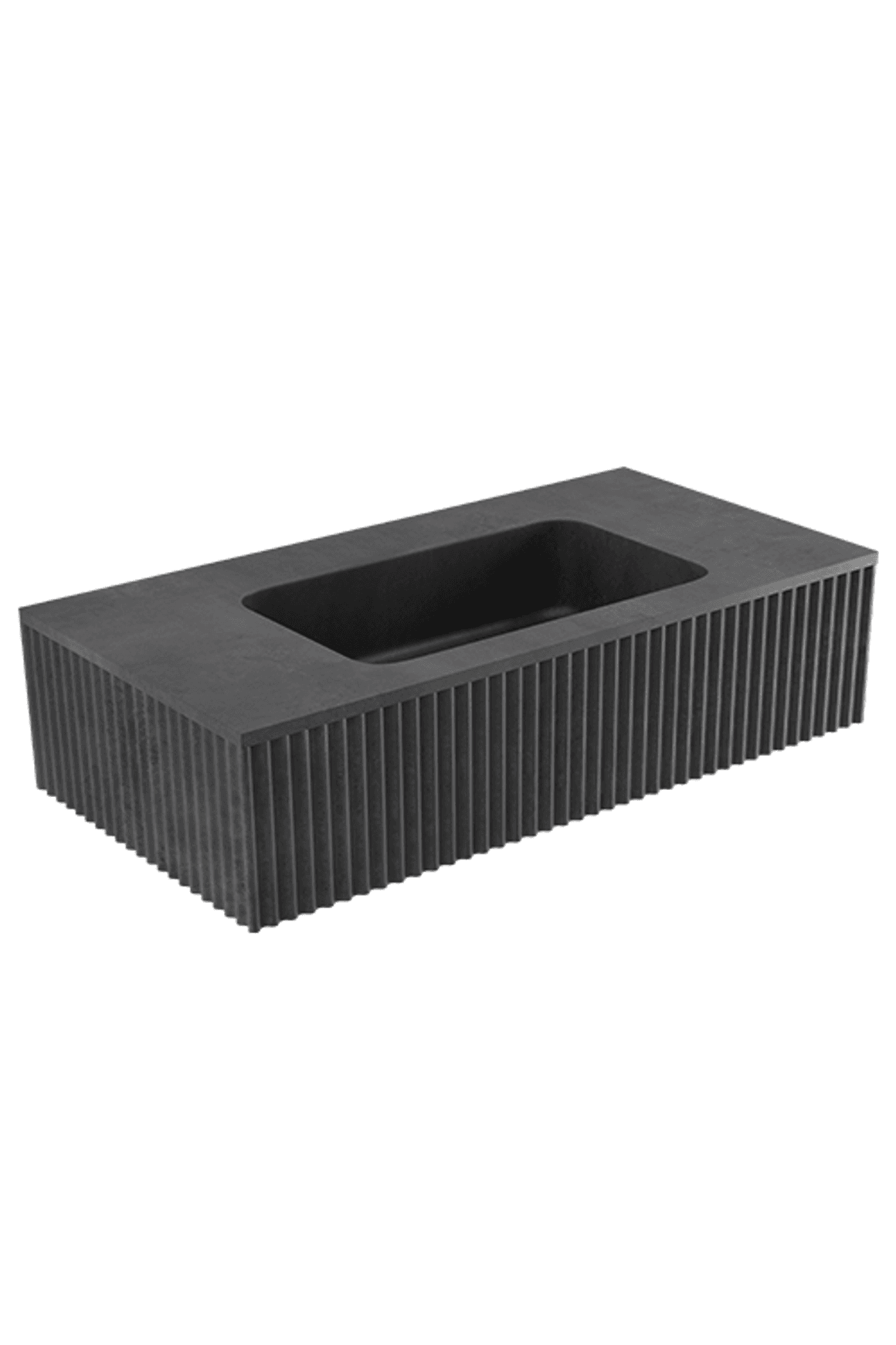 Bare Fluted Wall Basin