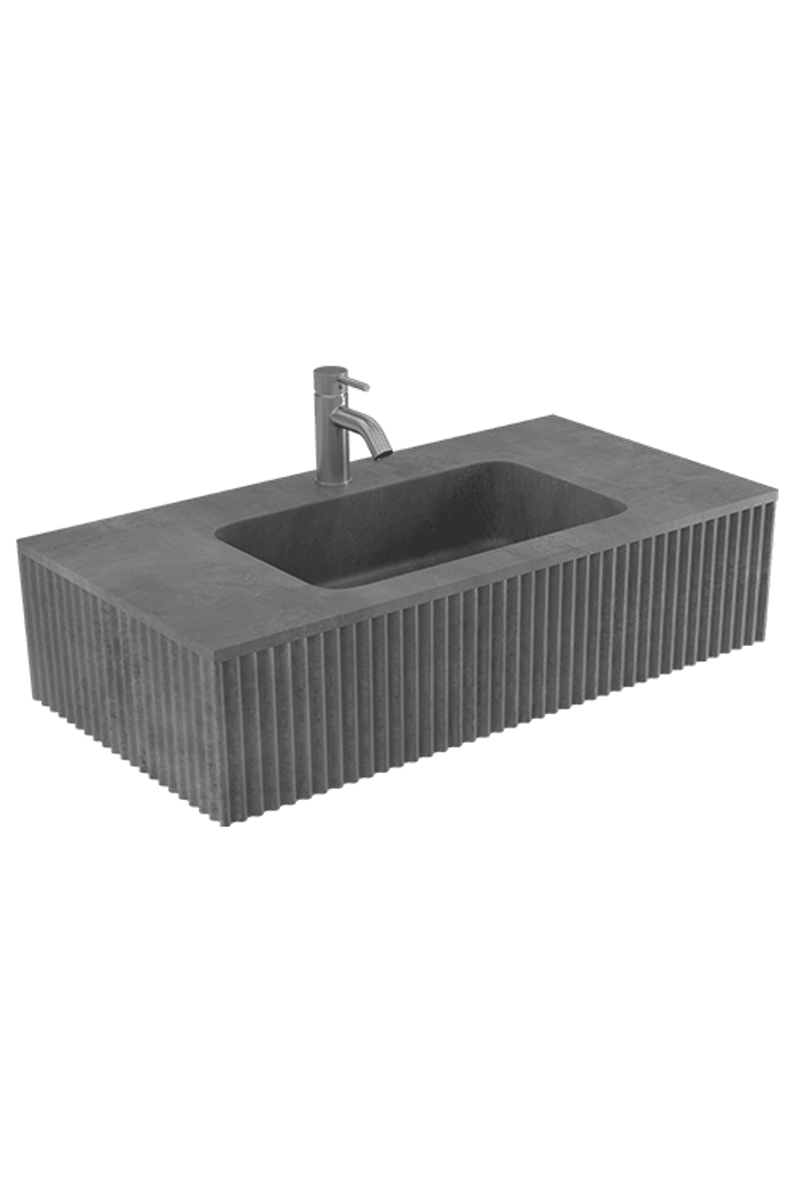 Bare Fluted Wall Basin
