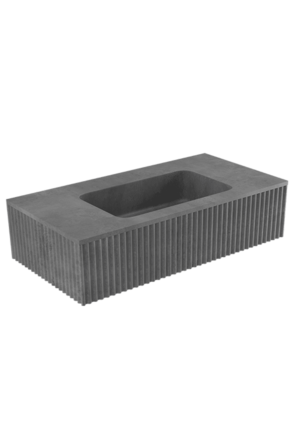 Bare Fluted Wall Basin