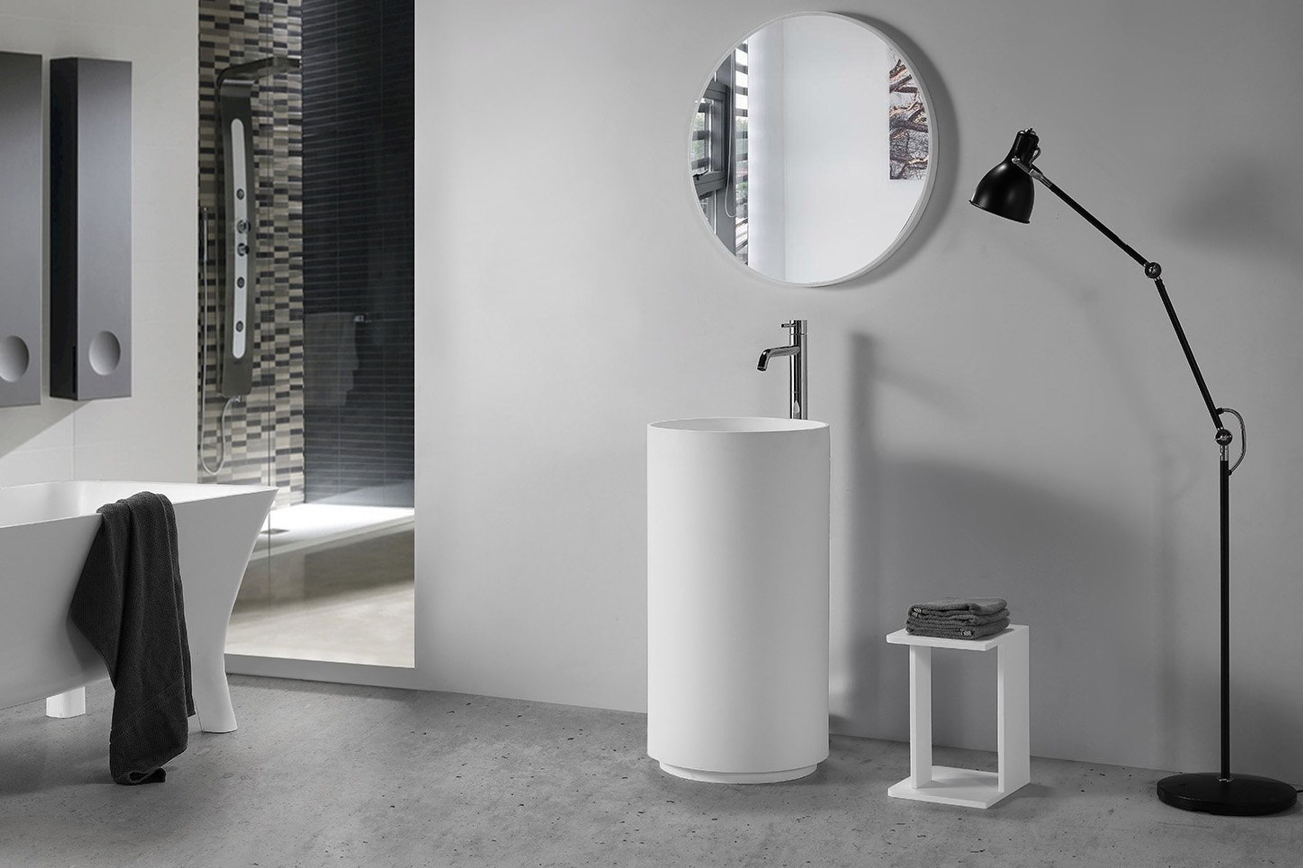 B1598 Hugi Freestanding Pedestal Basin 850MM
