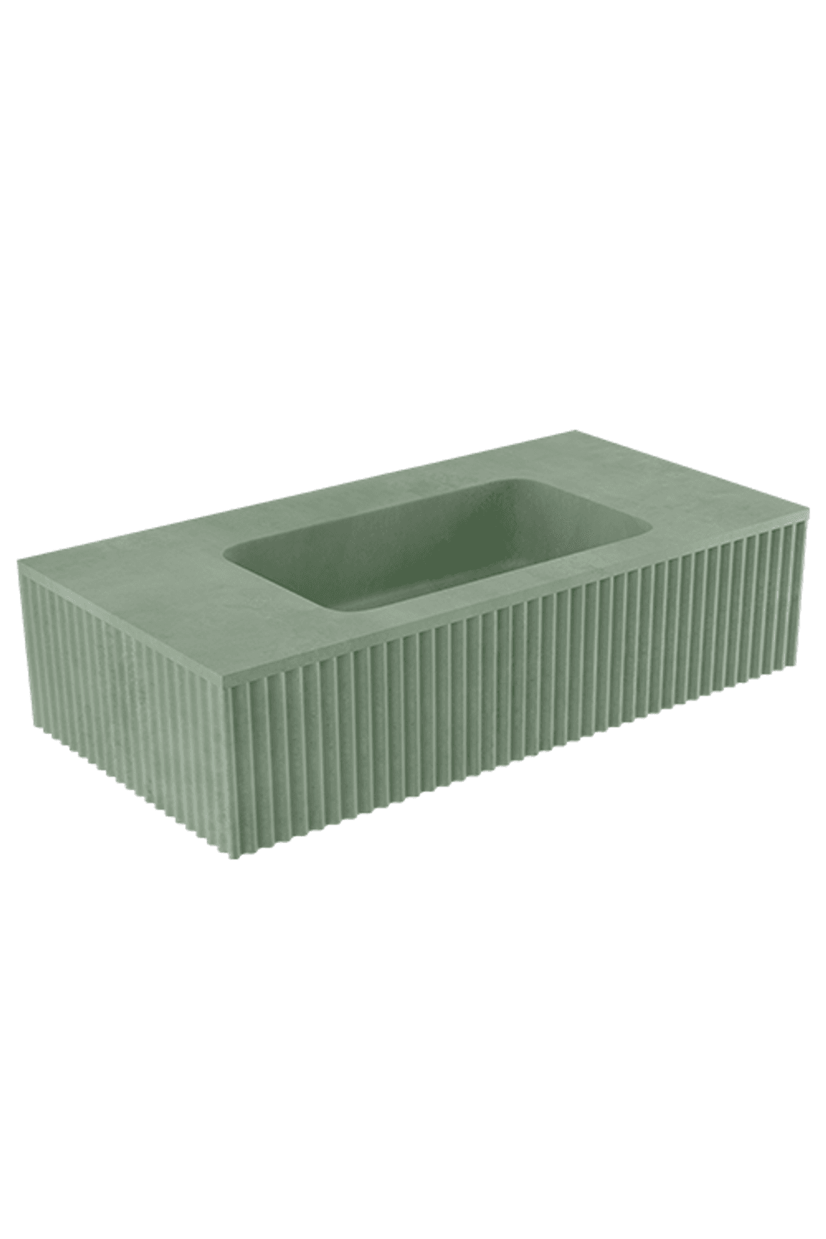 Bare Fluted Wall Basin