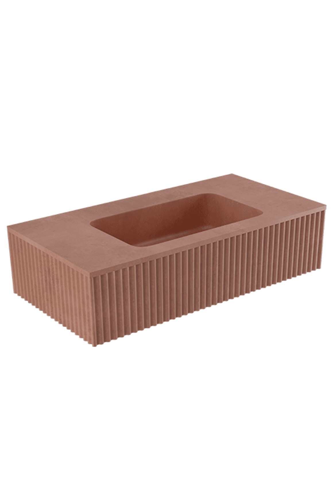 Bare Fluted Wall Basin