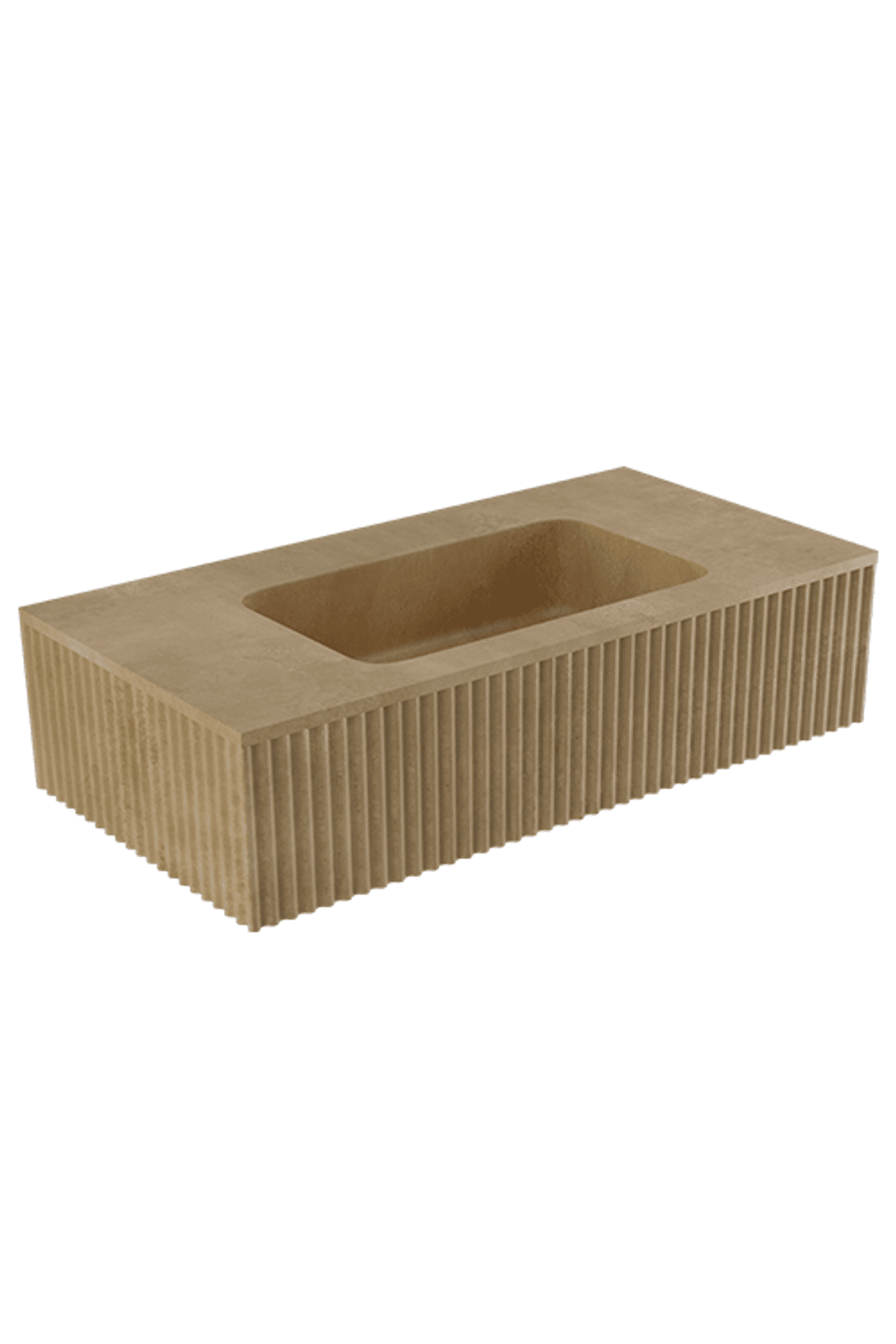 Bare Fluted Wall Basin