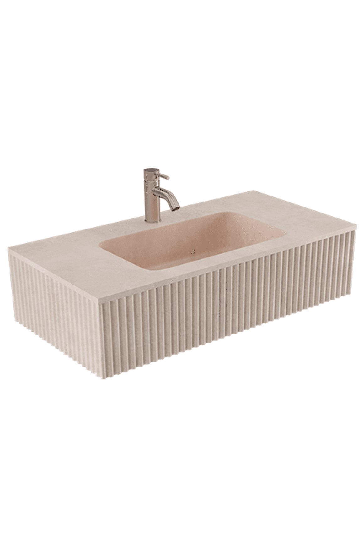 Bare Fluted Wall Basin