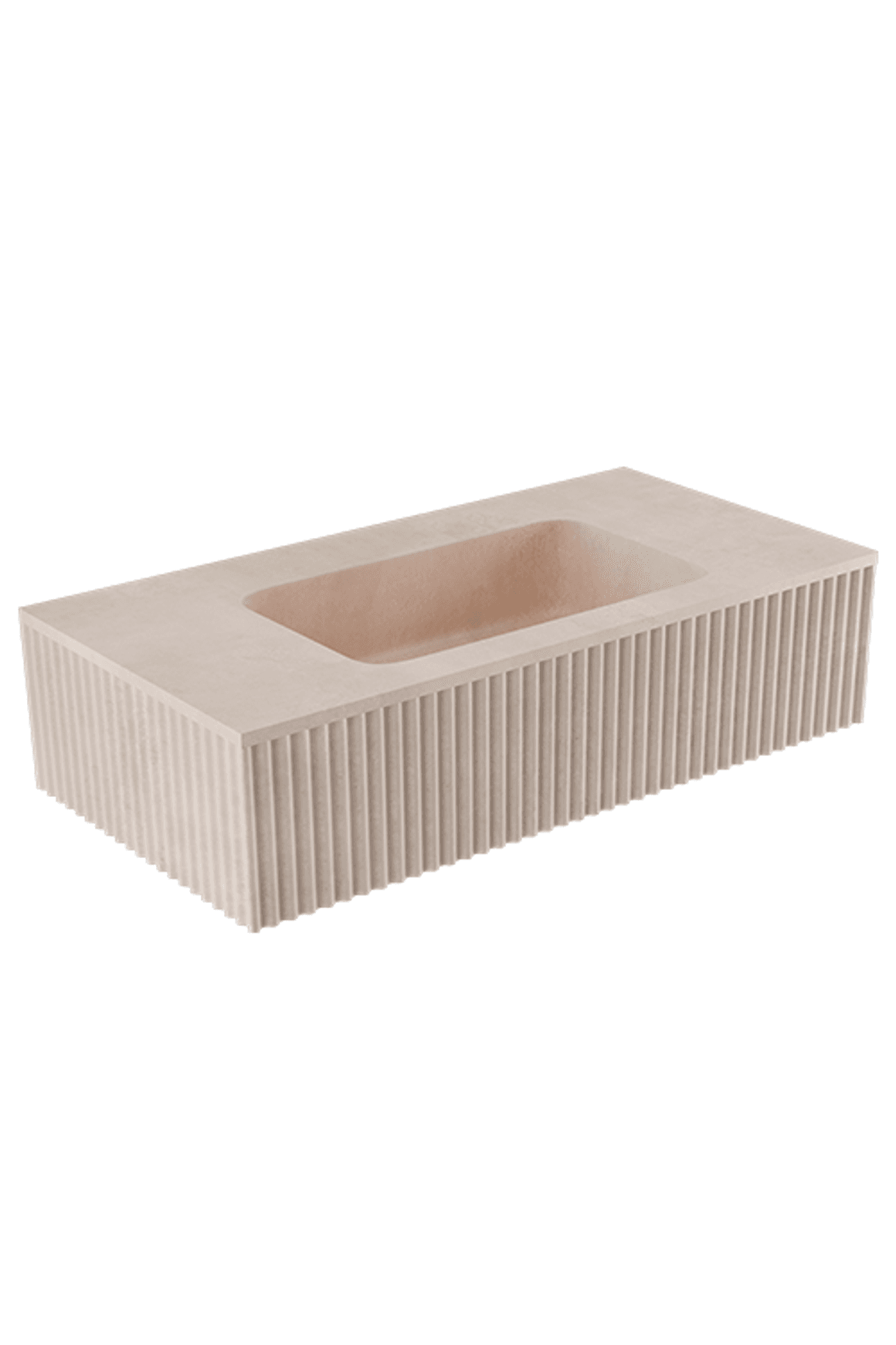Bare Fluted Wall Basin