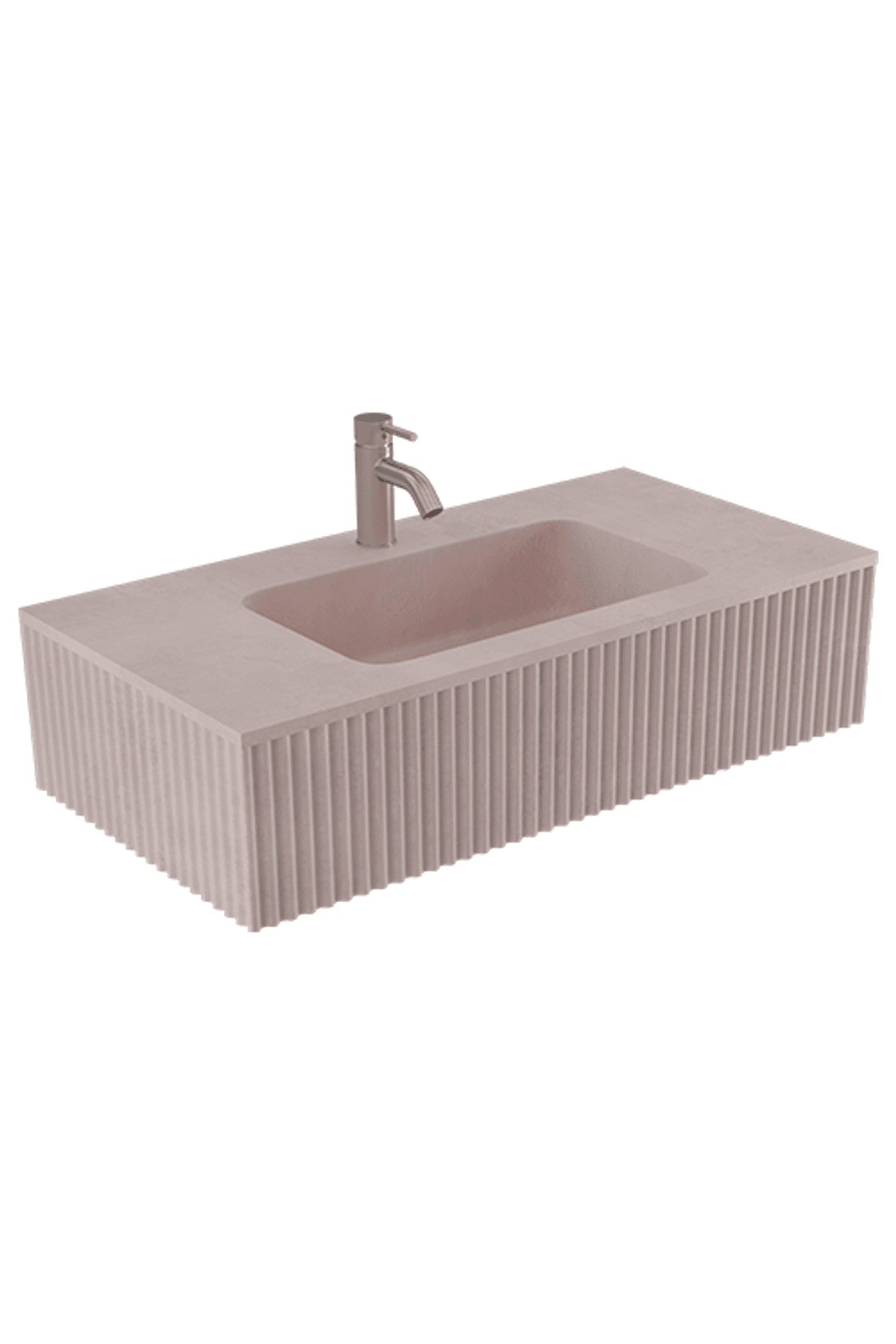Bare Fluted Wall Basin