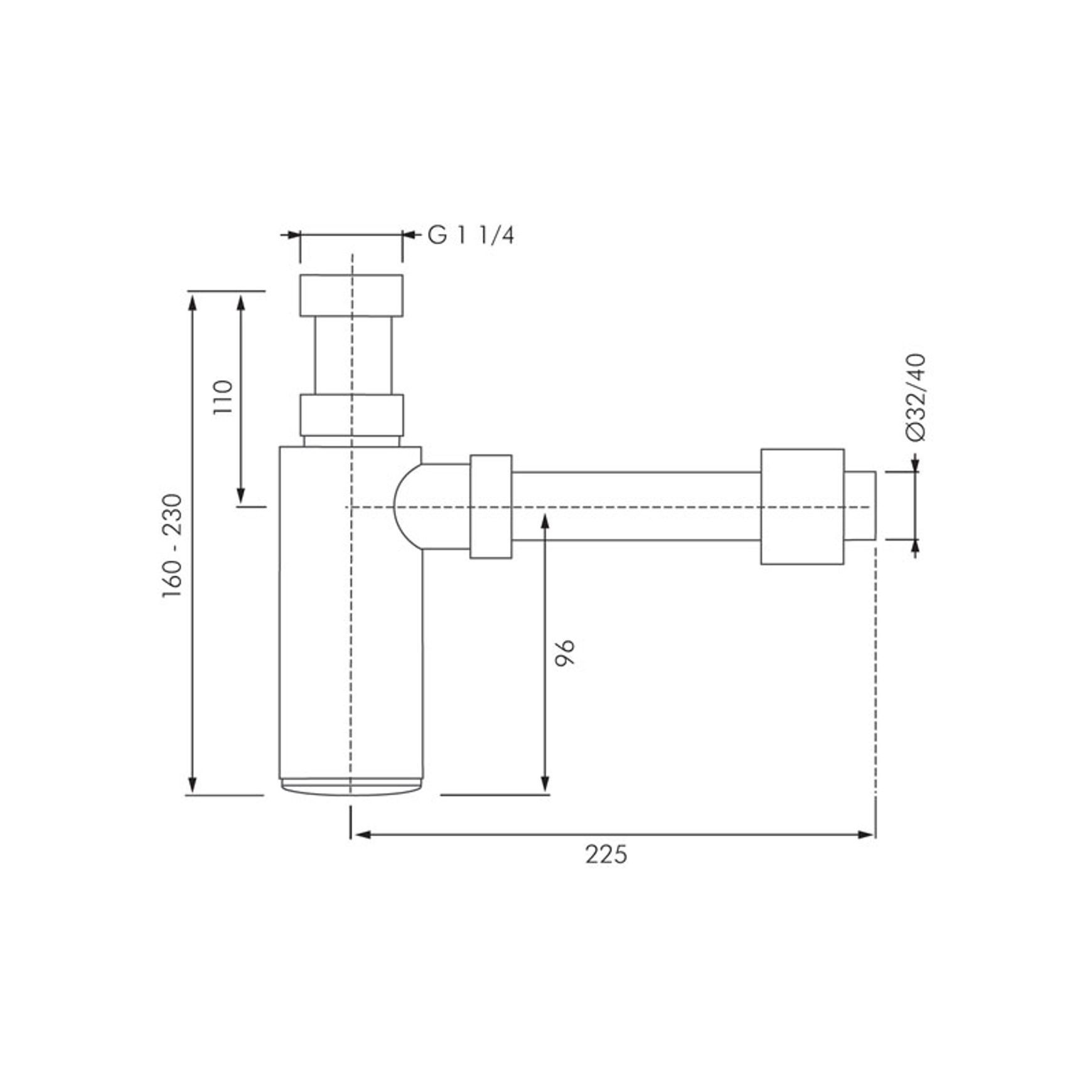 MacDonald Chrome Plated Bottle Trap