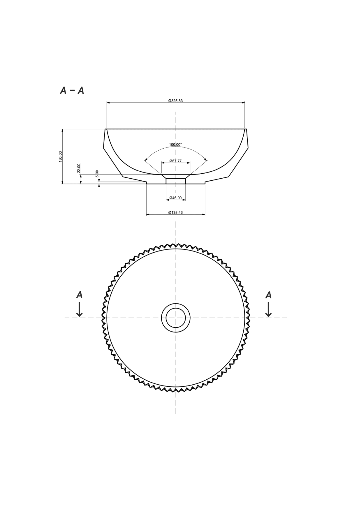 Aqvato Vesta Bathroom Basin dimensions