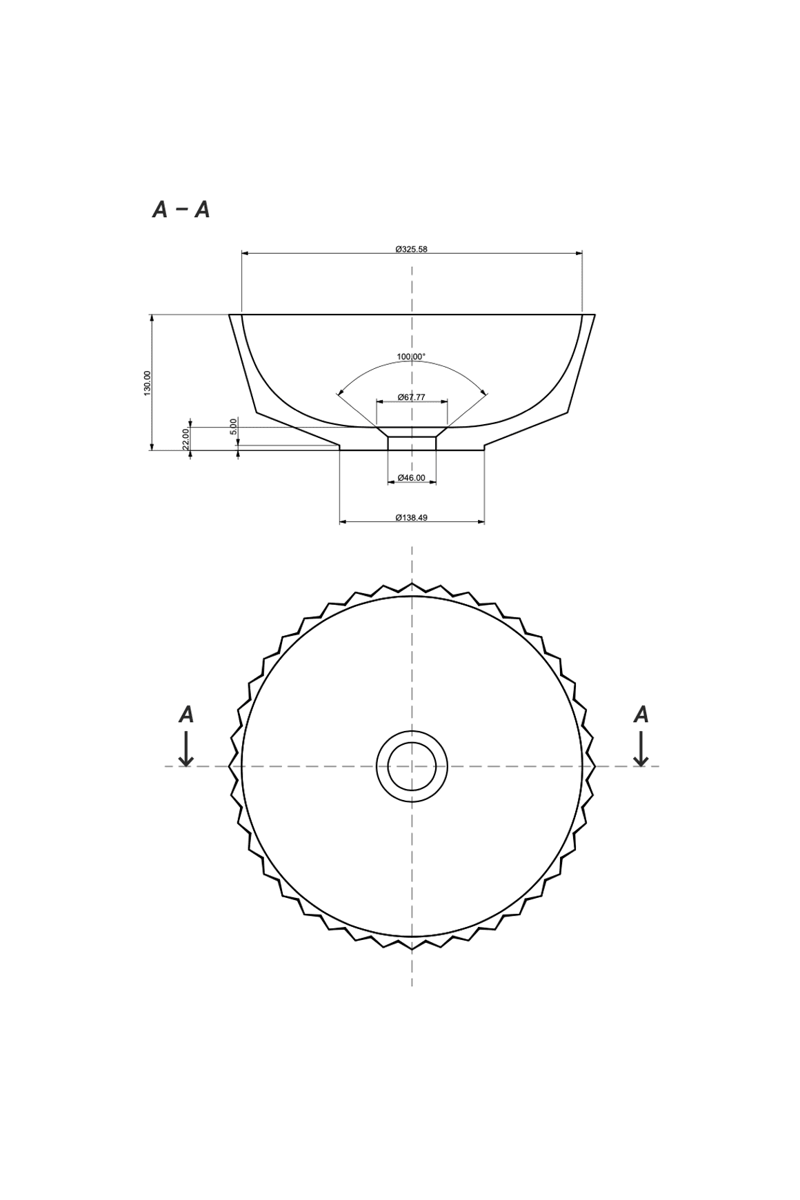 Aqvato Vesta Bred Bathroom Basin