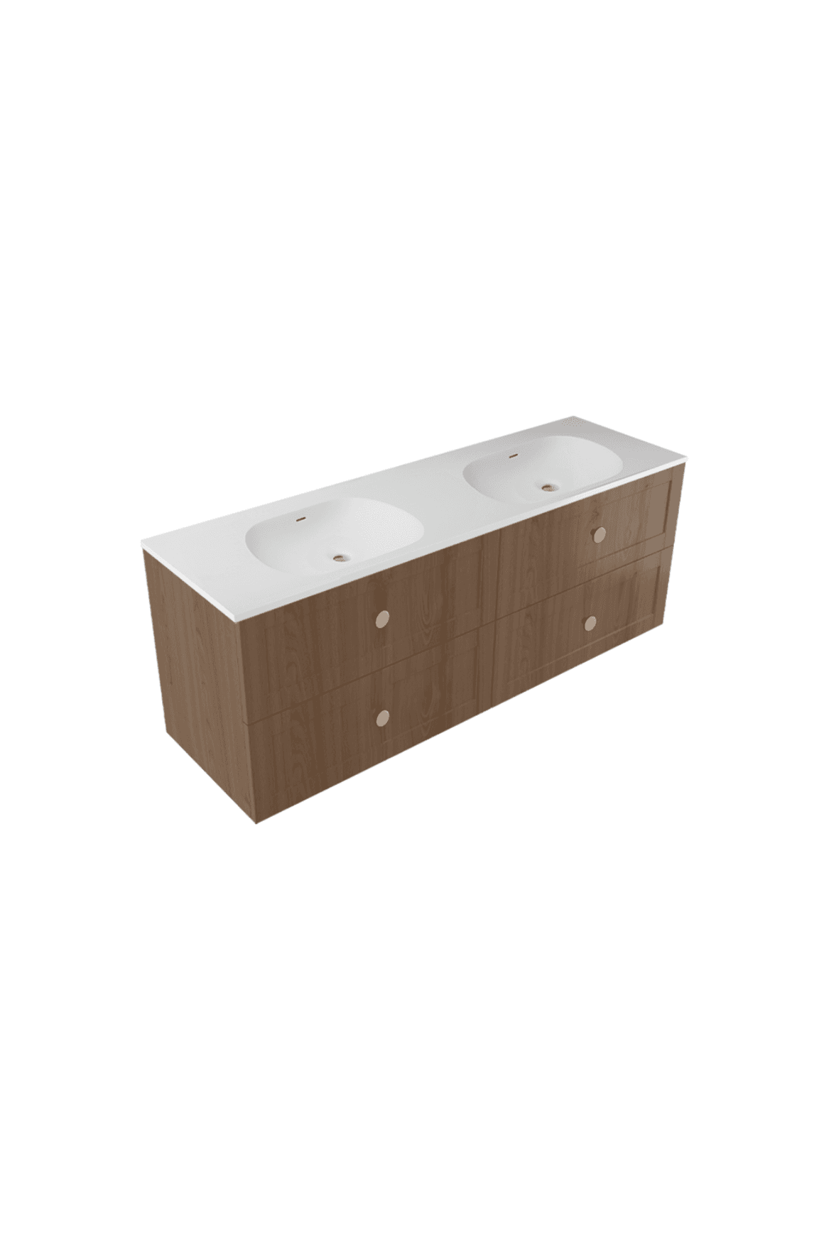 Telaio 1500 Double Bowl 4 X Drawer Wall Vanity